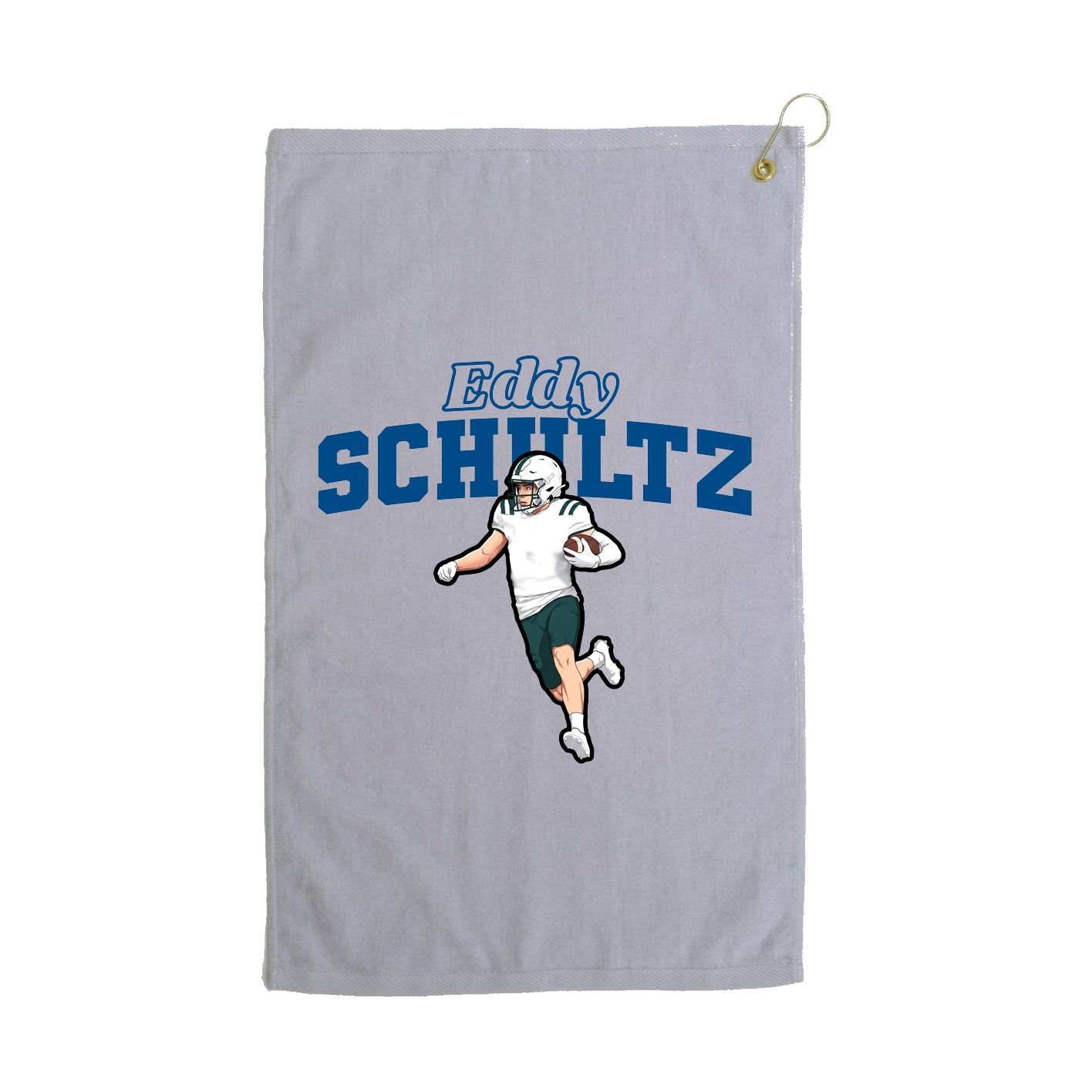 Golf Towel — Name Arch in Grey