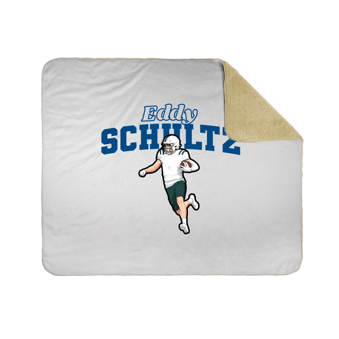 Throw Blanket — Name Arch in White