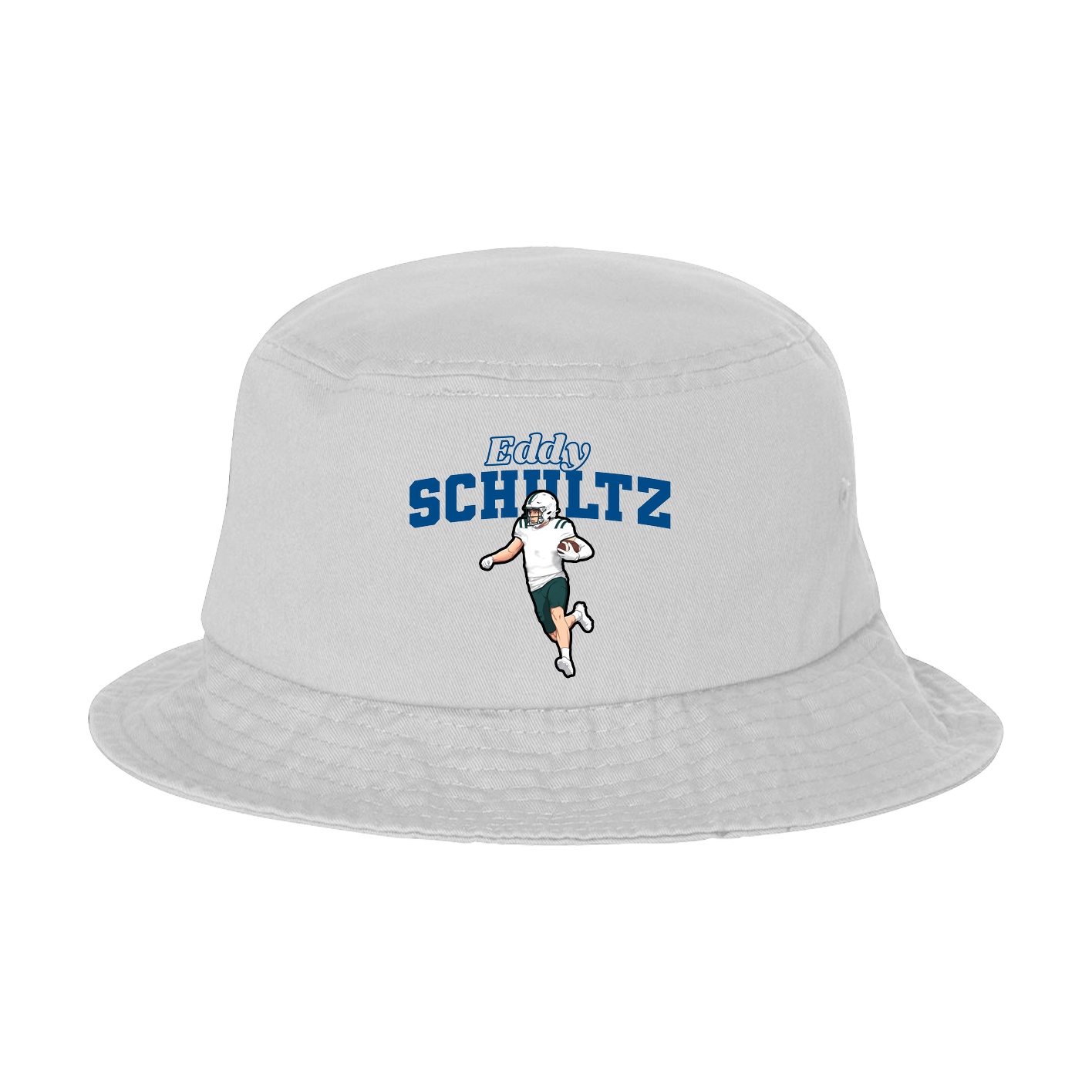 Bucket Cap — Name Arch in White