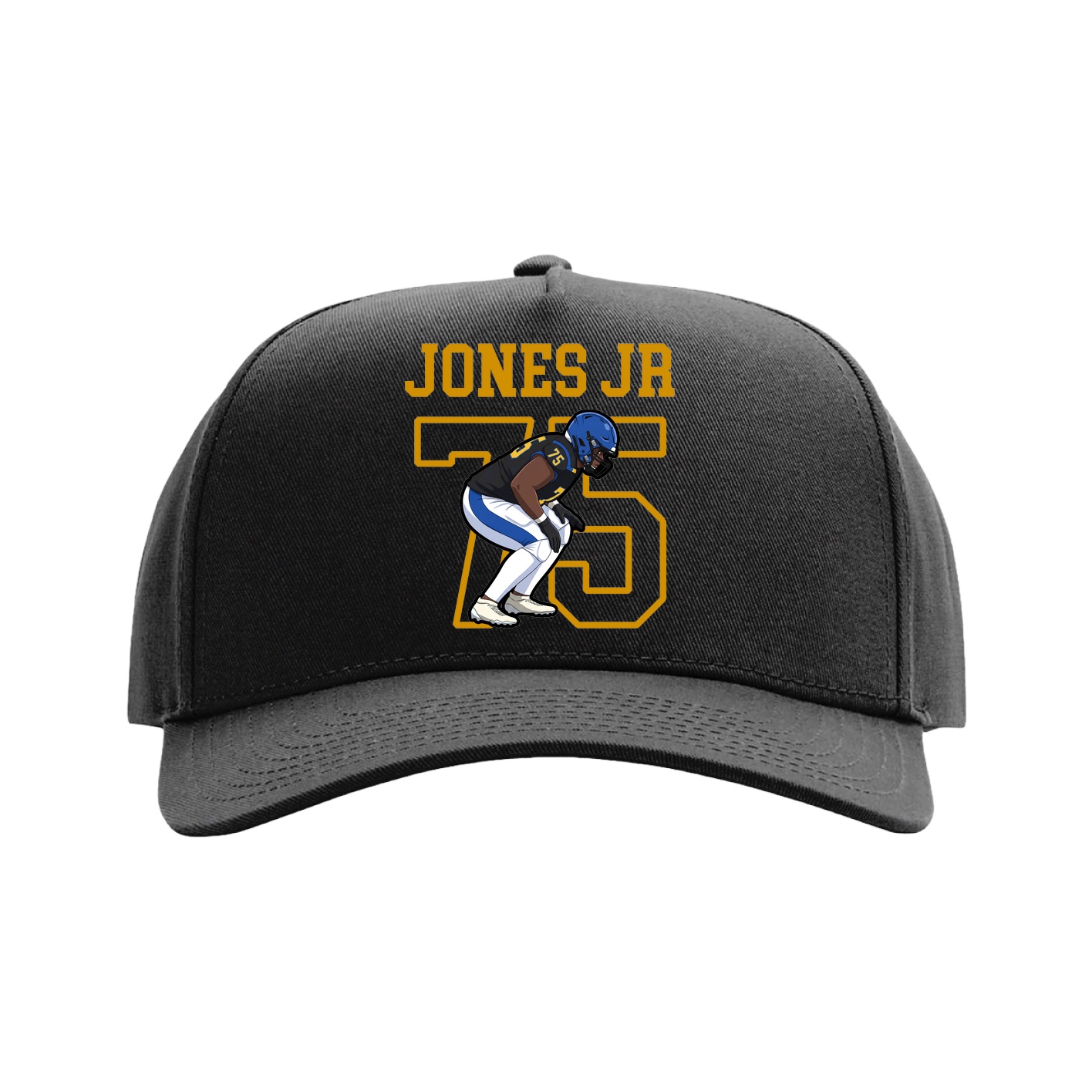 Full Fabric Five-Panel Champ Cap — Shirsey in Black