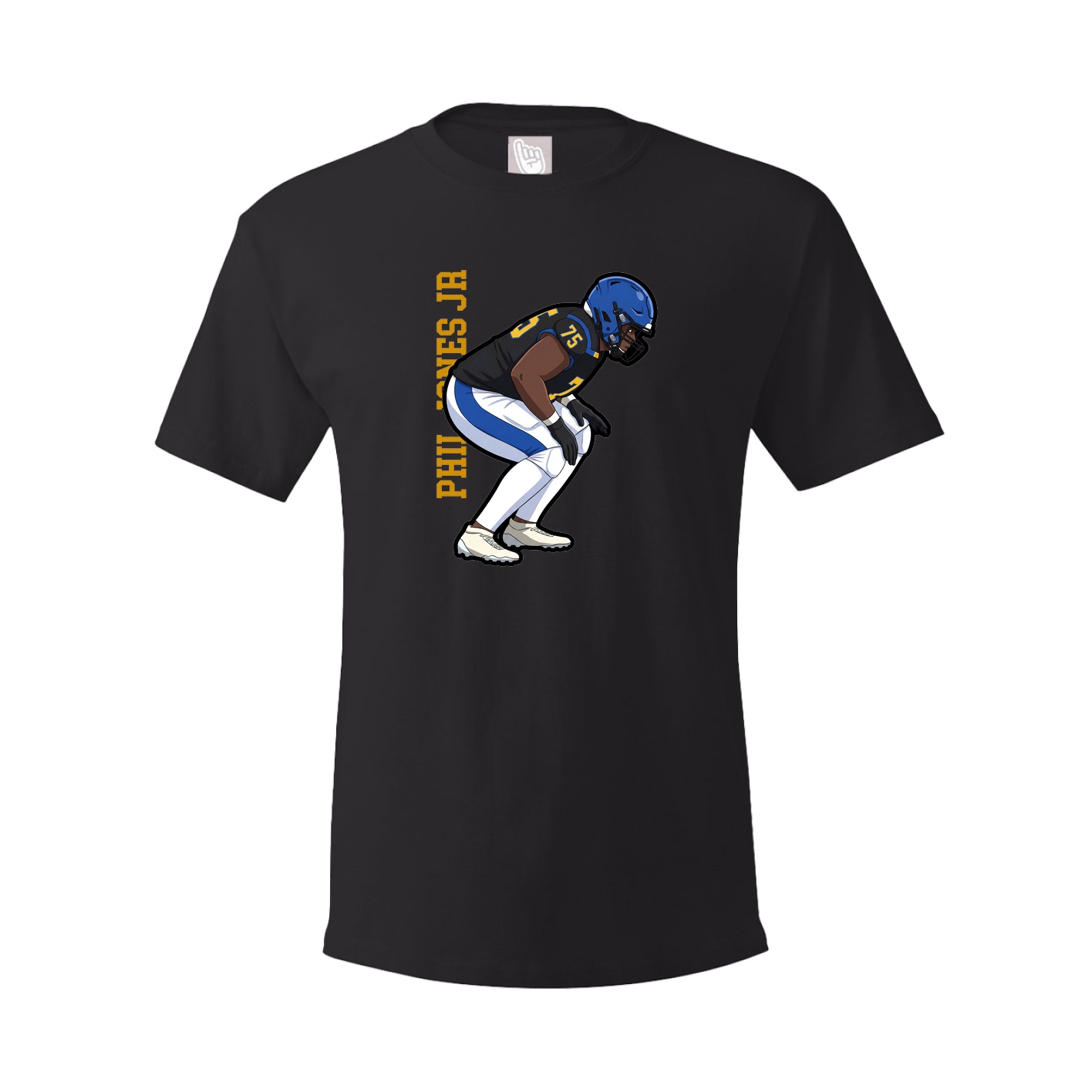 Youth Tee — Name Vertical in Black