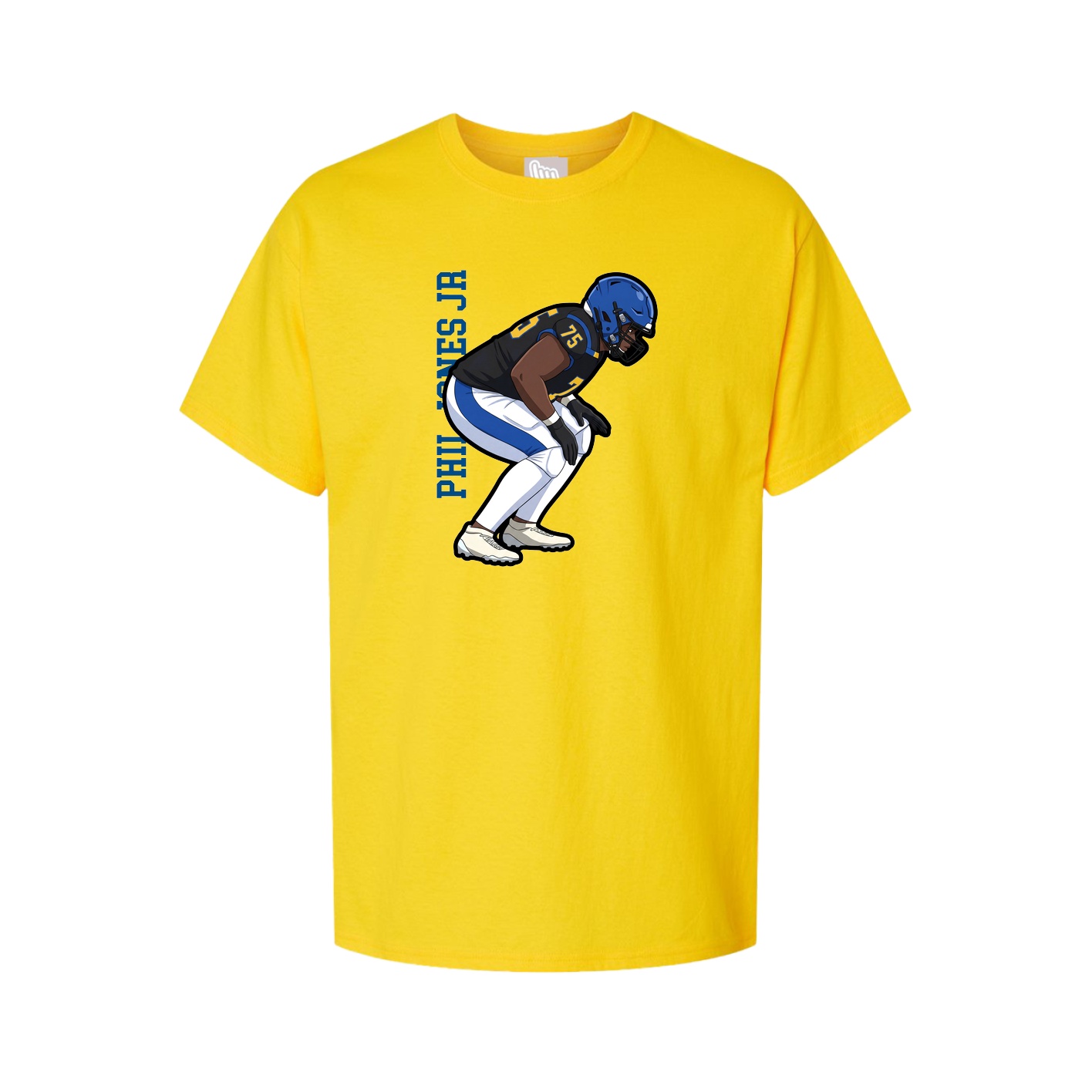 Youth Tee — Name Vertical in Gold