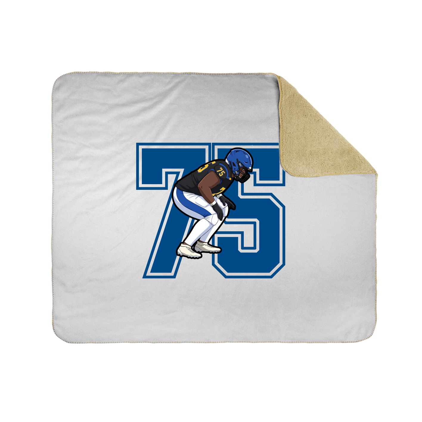 Throw Blanket — Number in White