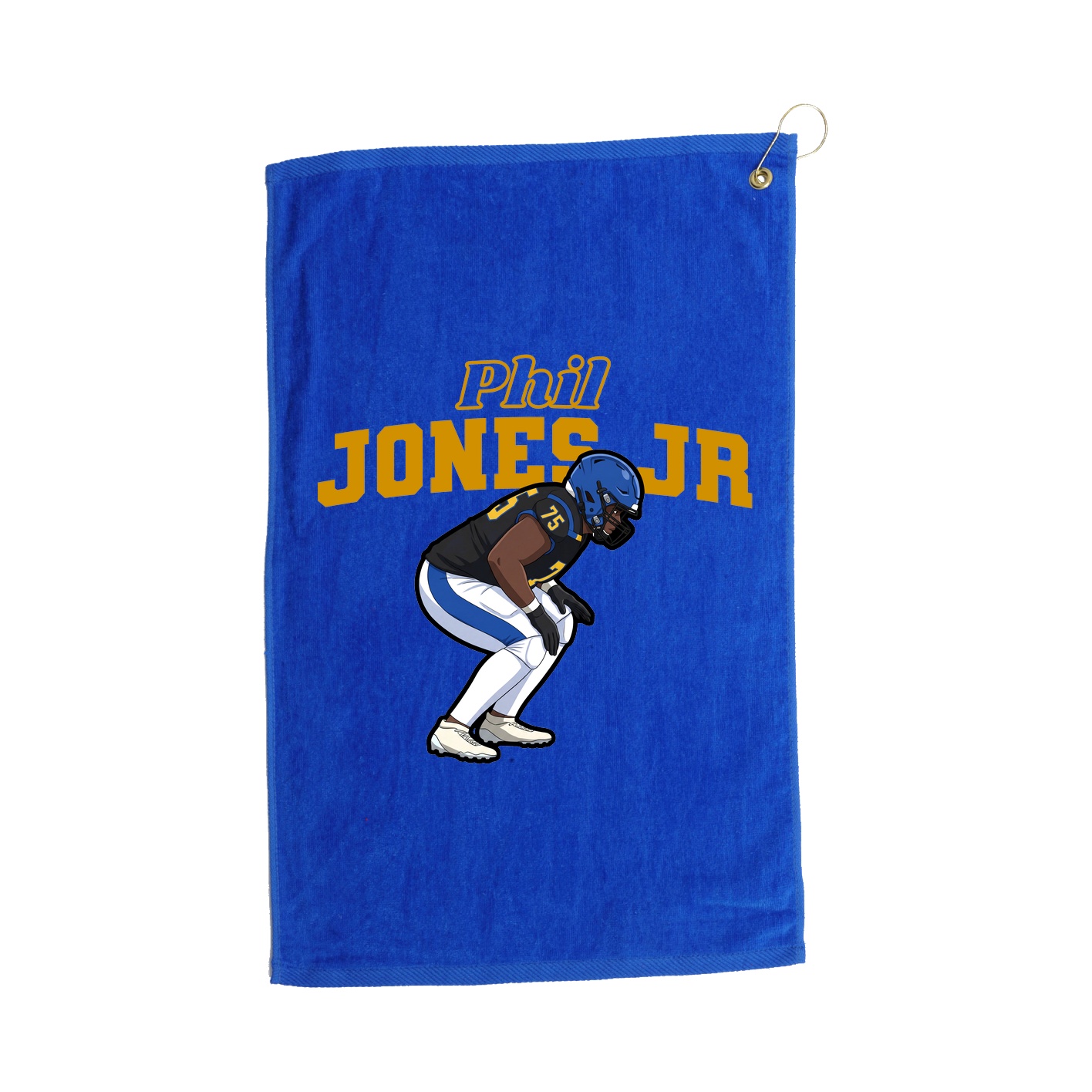 Golf Towel — Name Arch in Royal