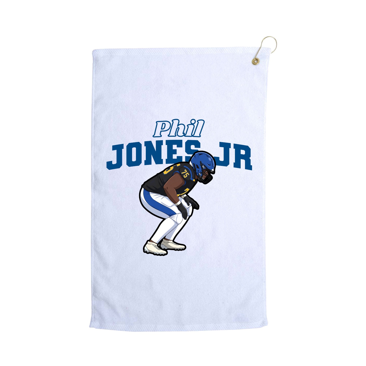 Golf Towel — Name Arch in White
