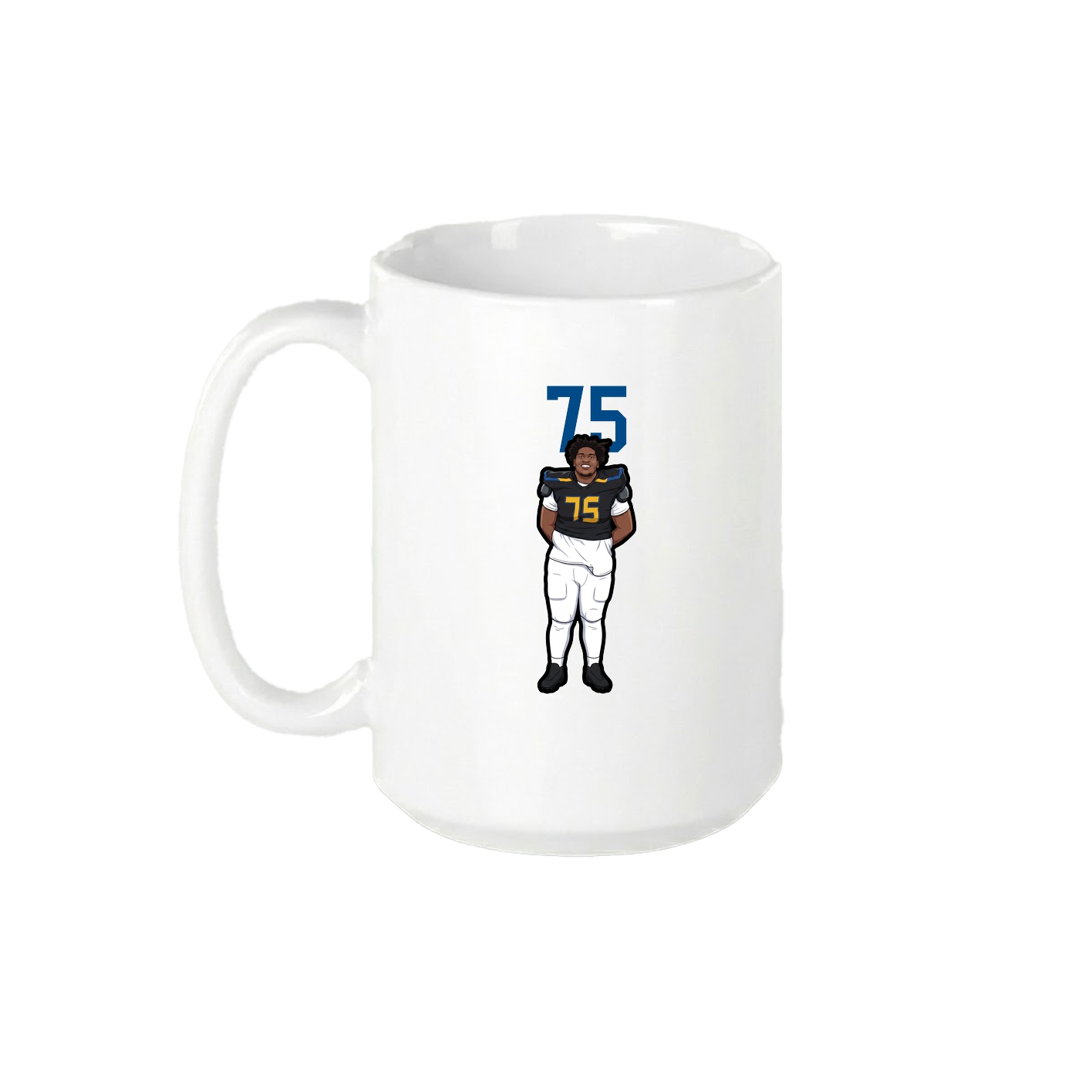 15oz Coffee Mug — Number Top in White