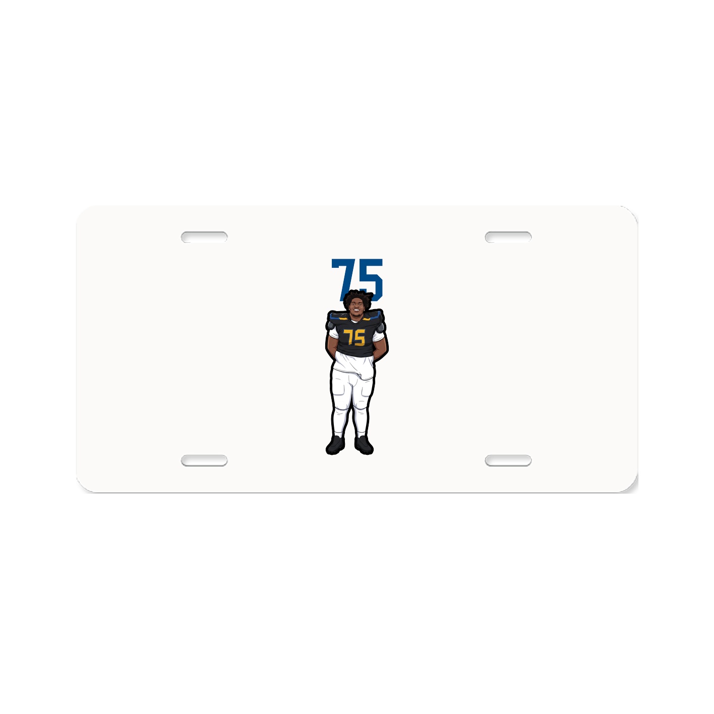 License Plate — Number Top in Classic