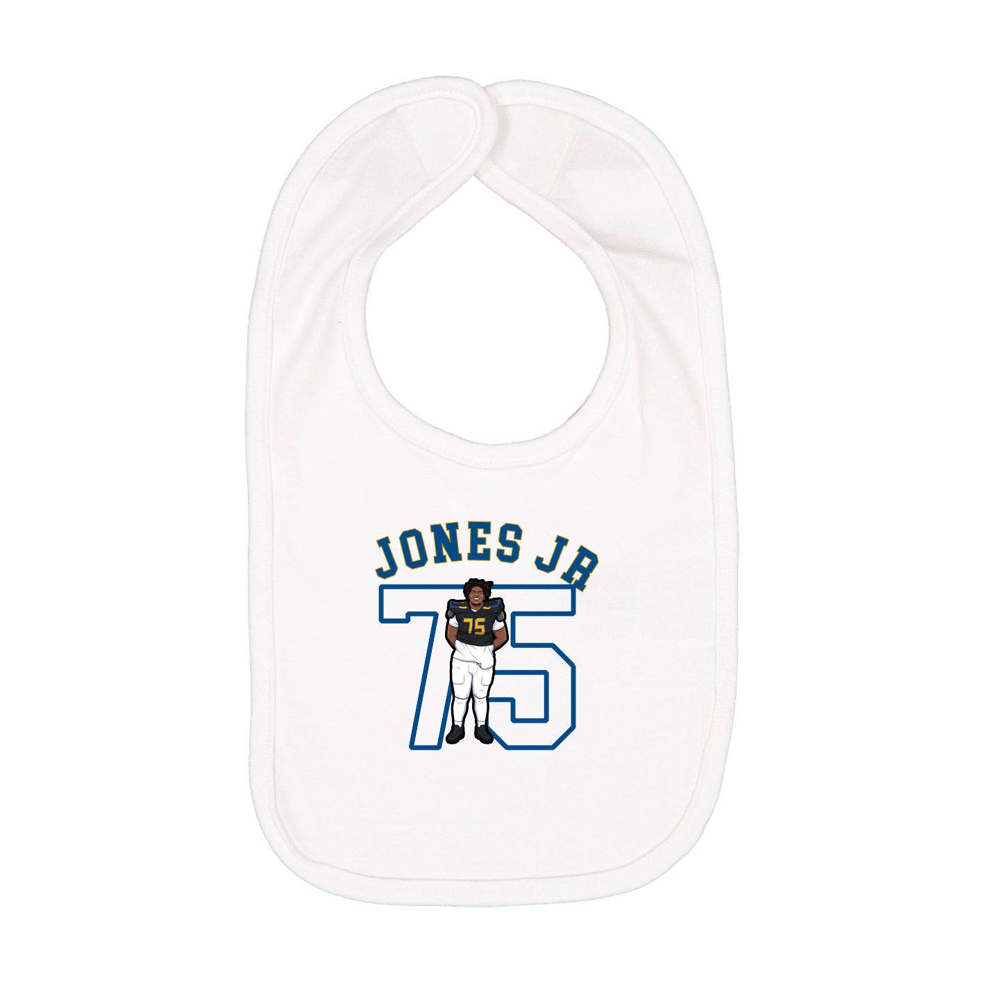 Infant Bib — Shirsey Arch in White