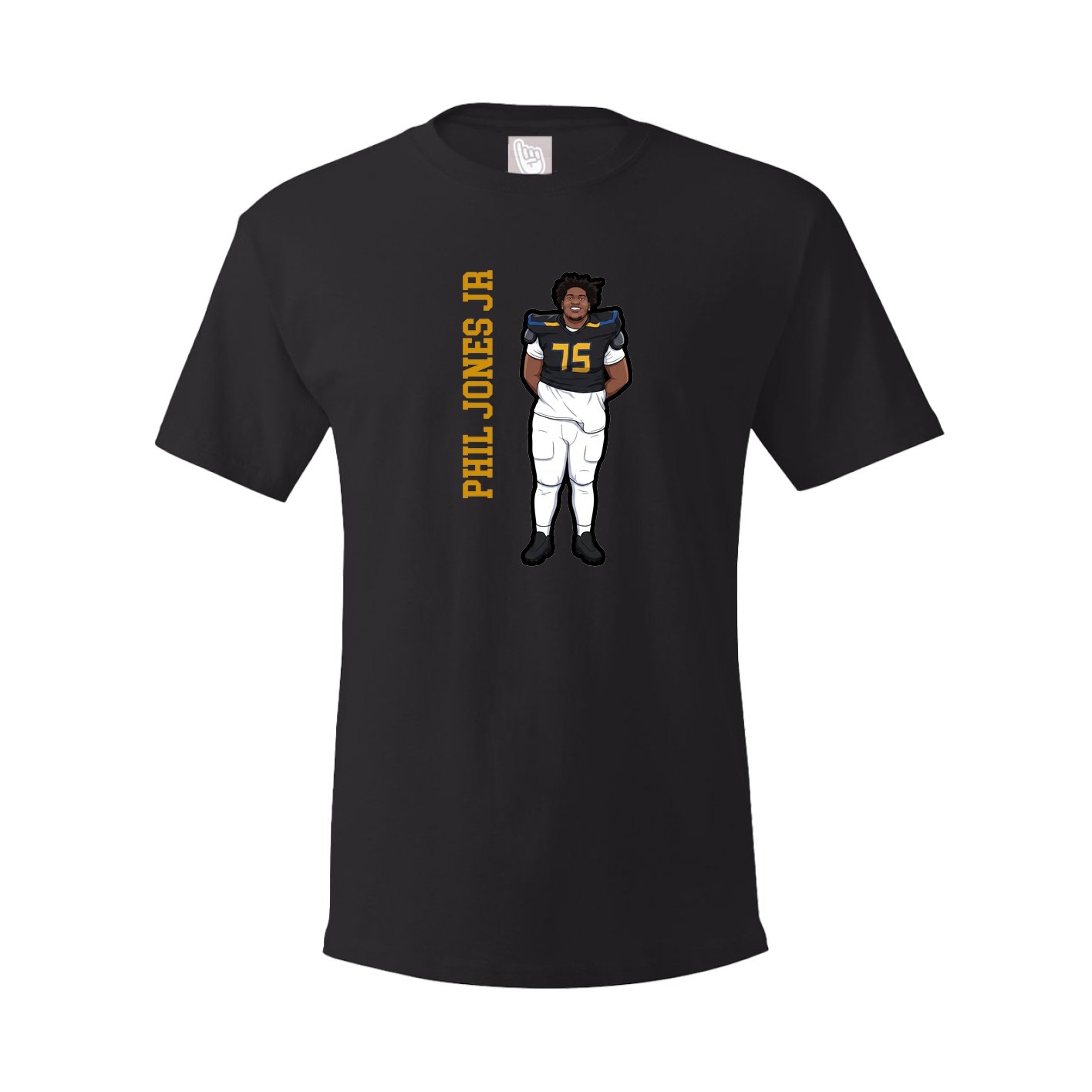 Youth Tee — Name Vertical in Black