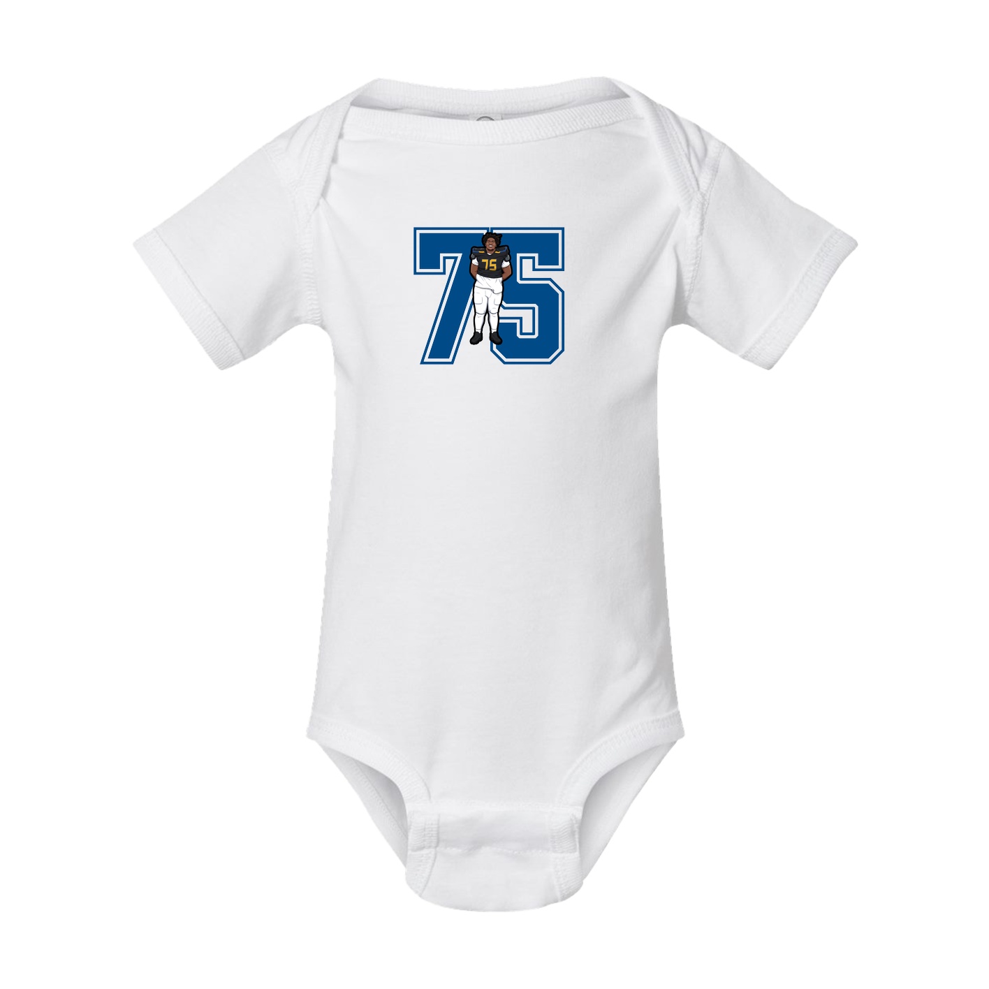 Baby Onesie — Number in White