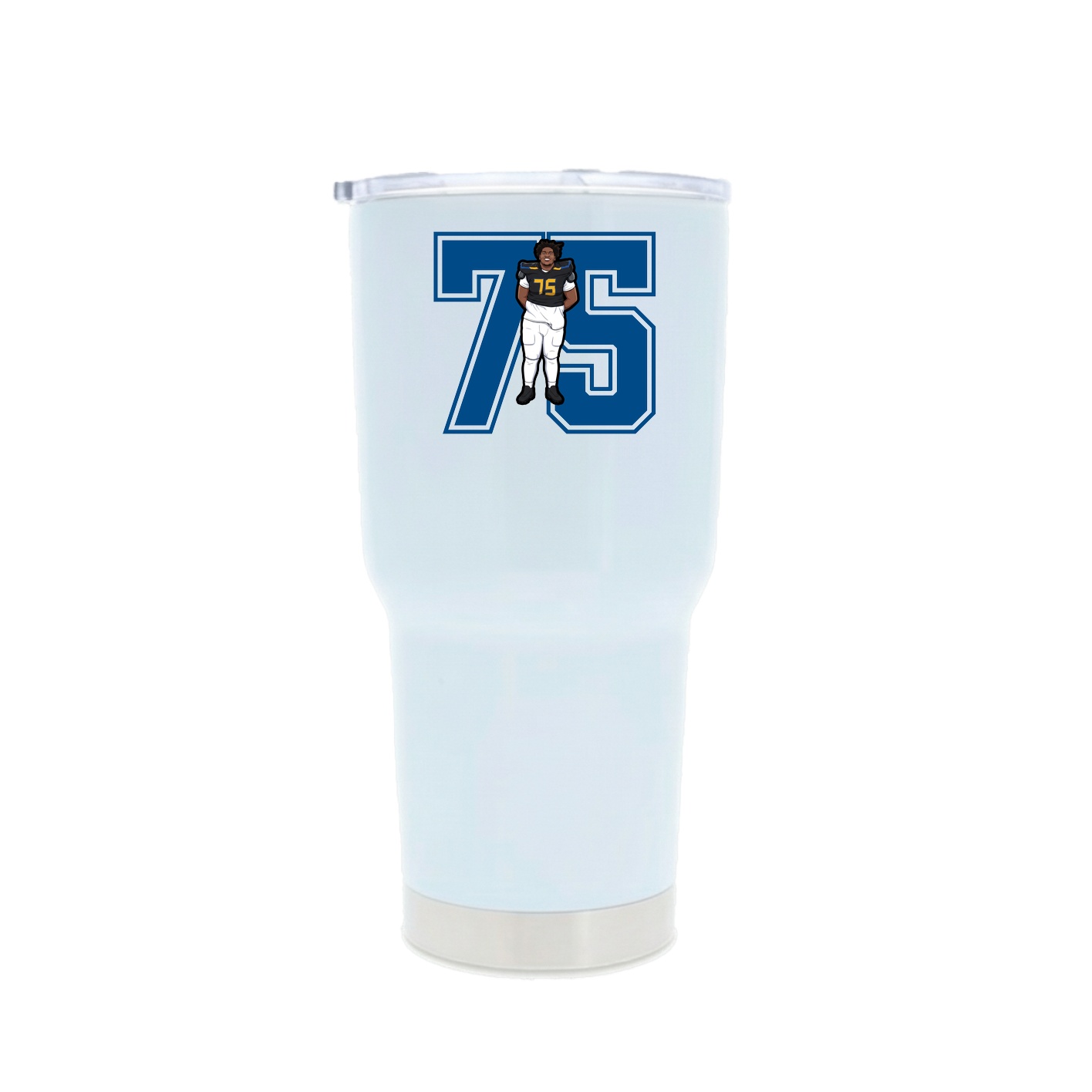 30oz Stainless Steel Tumbler — Number in White