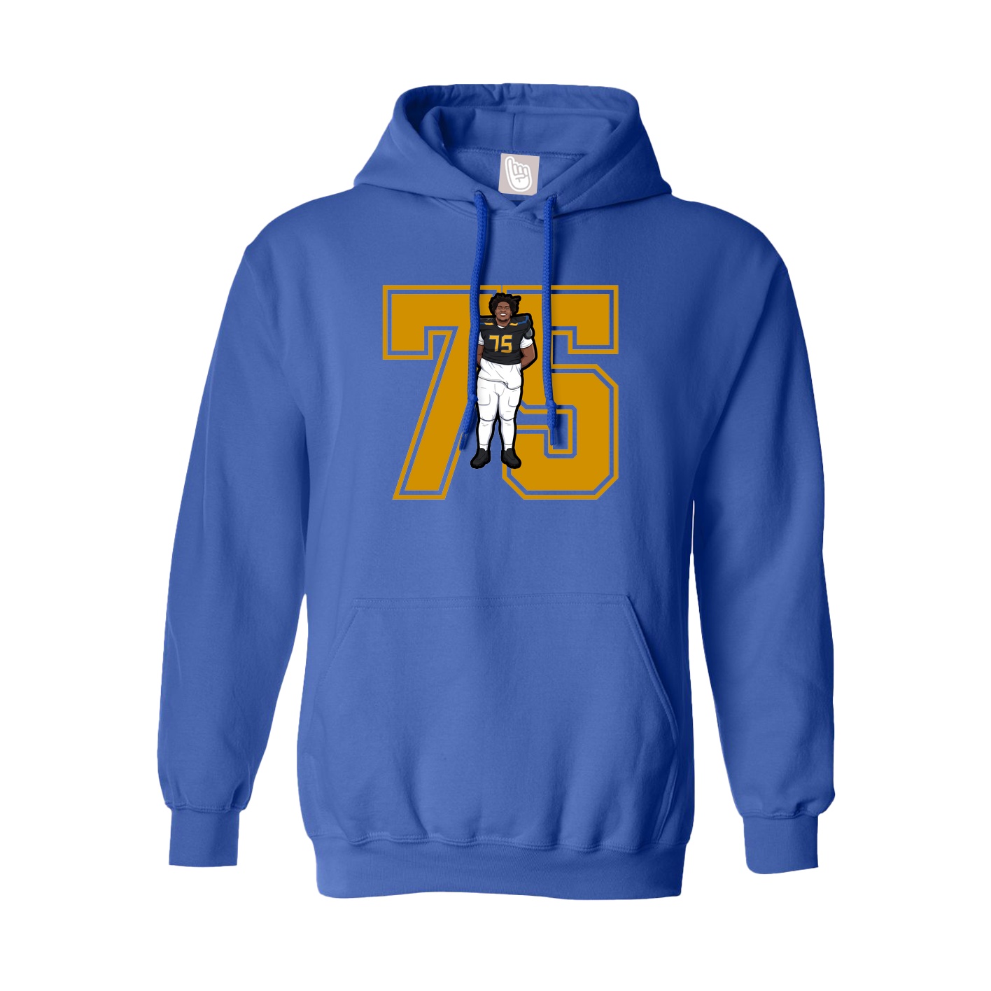 Hoodie — Number in Royal