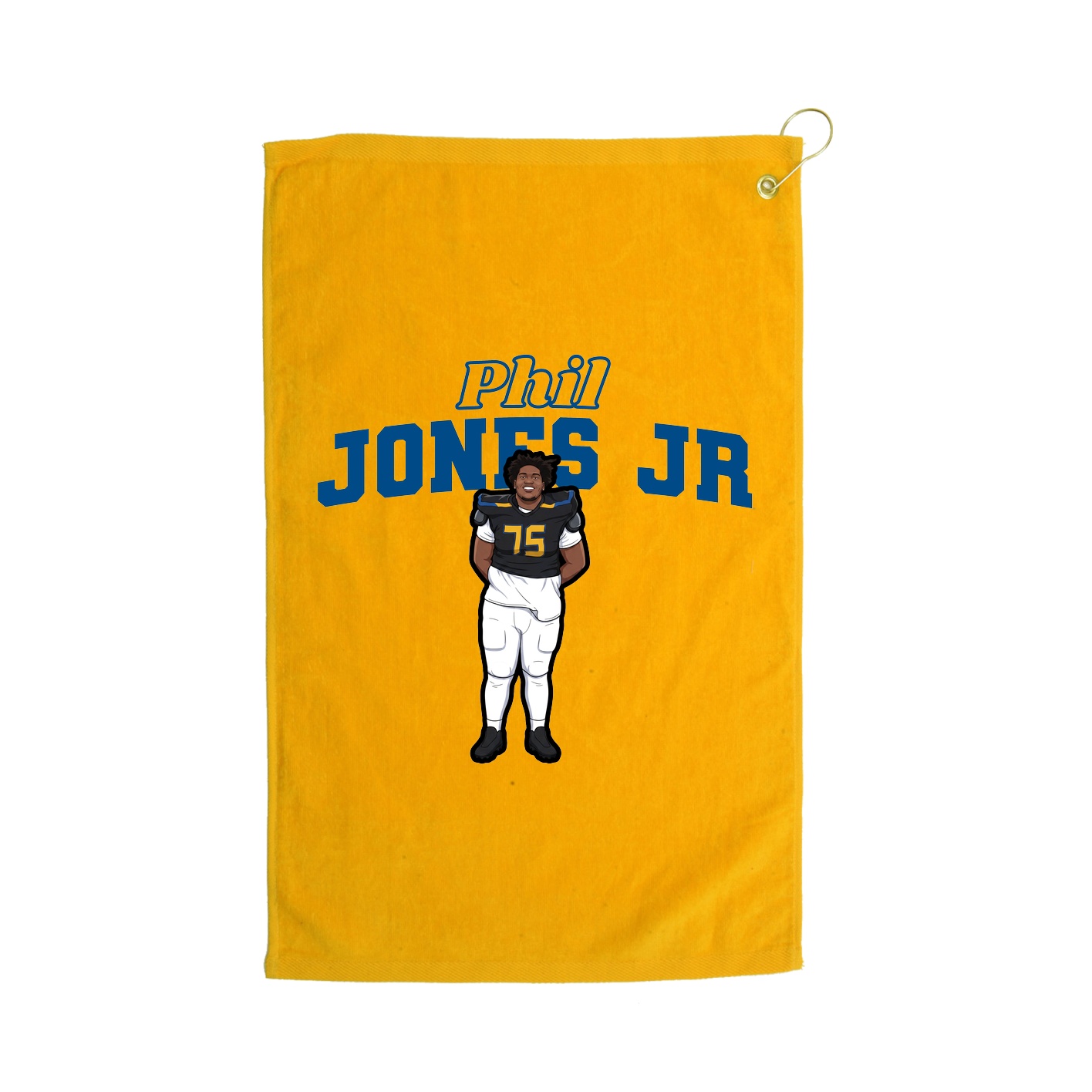 Golf Towel — Name Arch in Gold
