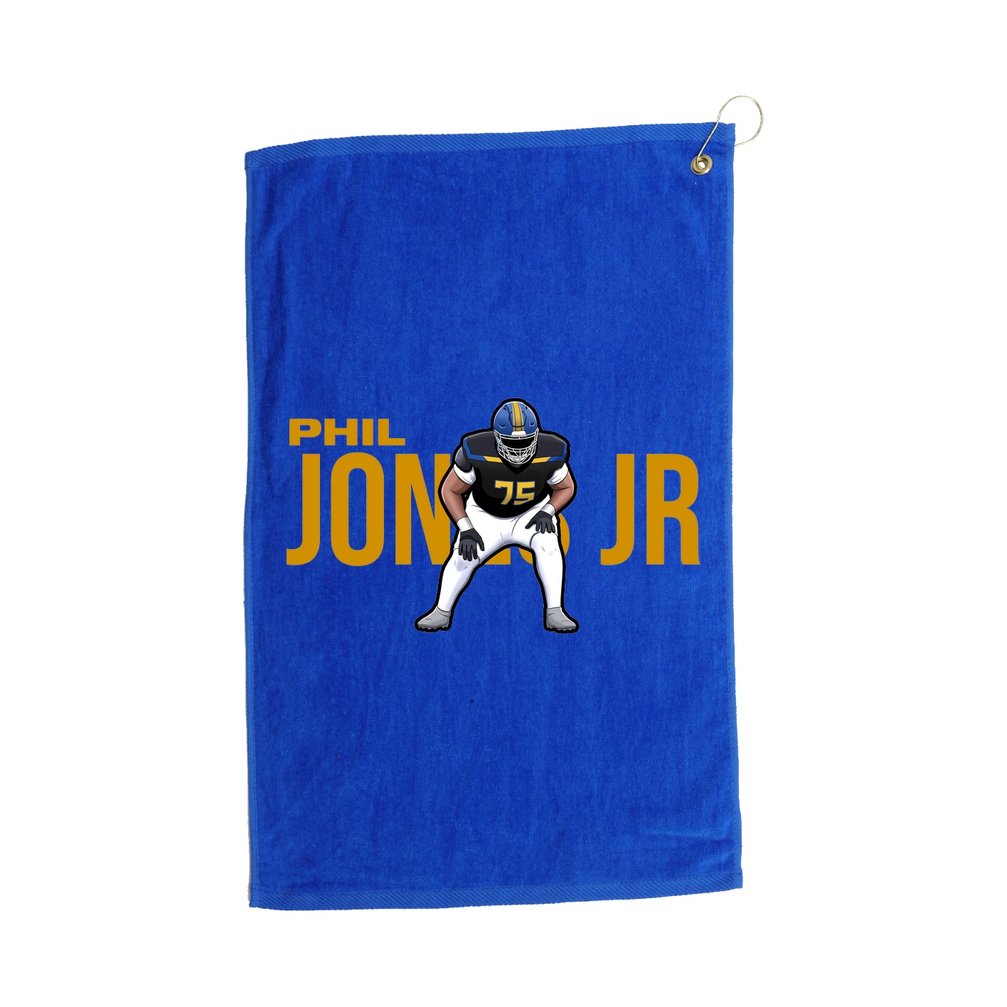 Golf Towel — Player Name in Royal