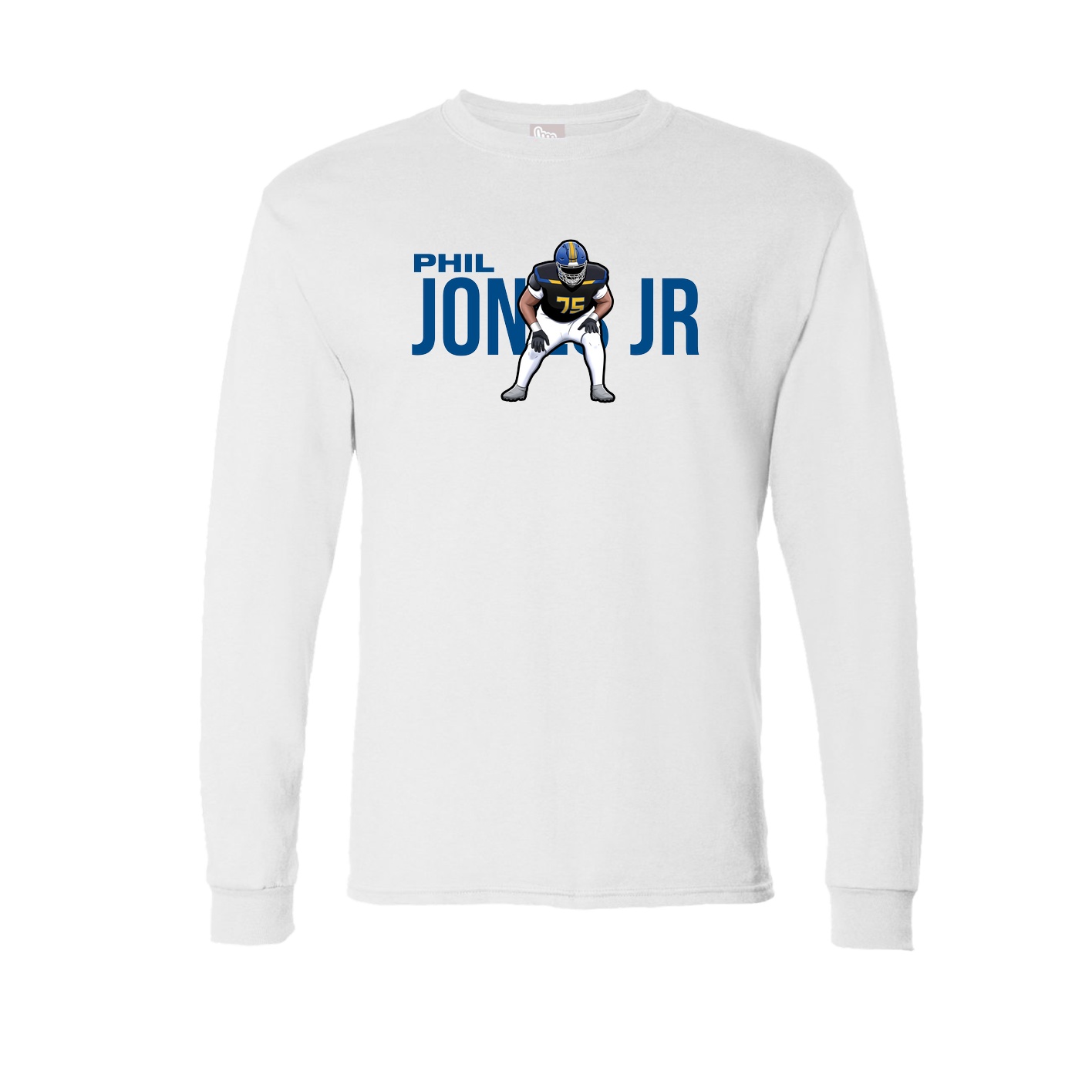Long Sleeve Tee — Player Name in White