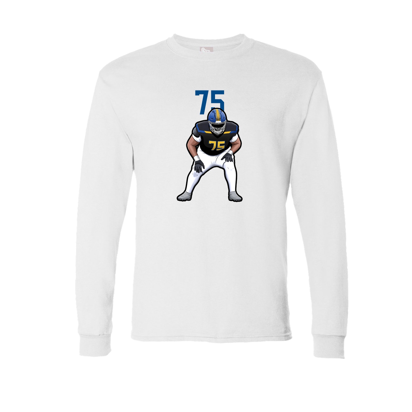 Long Sleeve Tee — Number Top in White