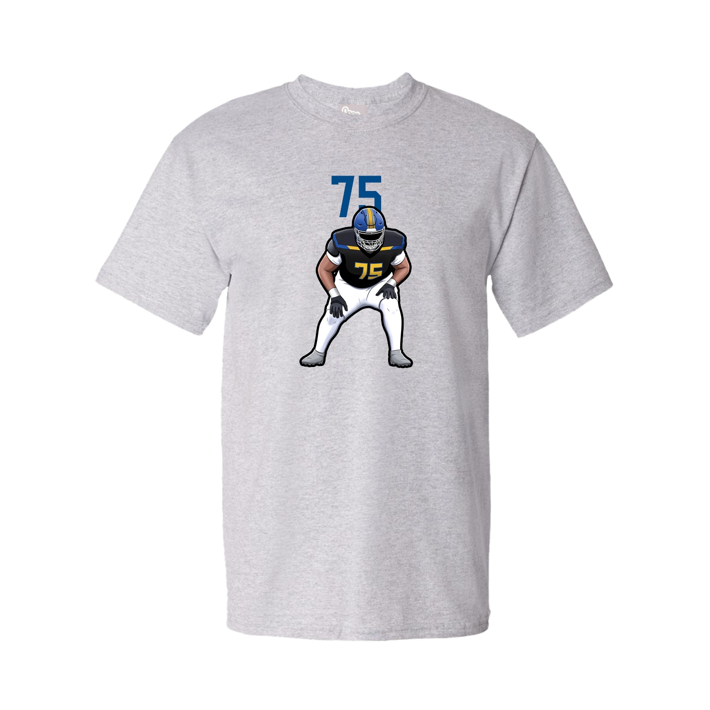 Youth Tee — Number Top in Grey