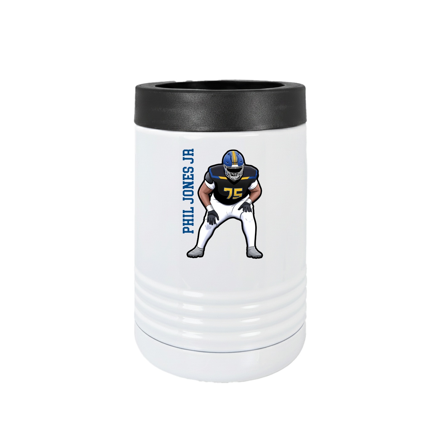 Beverage Holder — Name Vertical in White