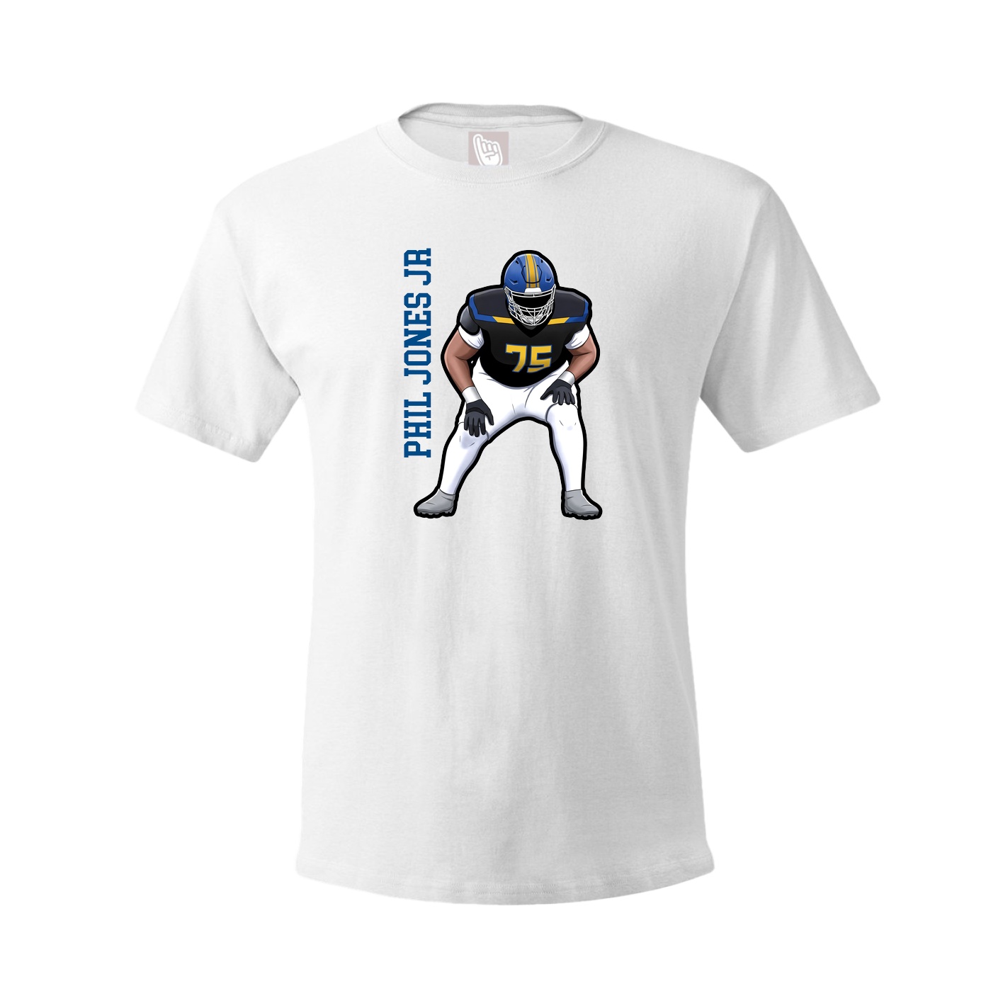Tee — Name Vertical in White