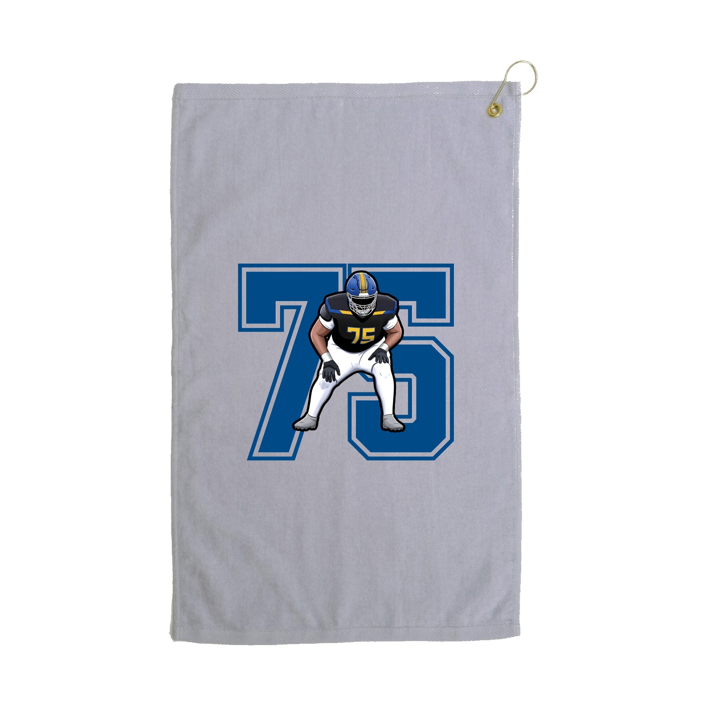 Golf Towel — Number in Grey