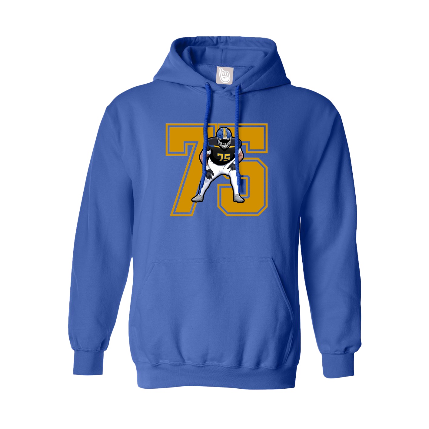 Hoodie — Number in Royal