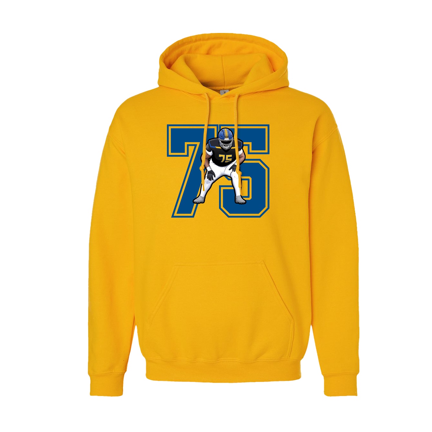 Hoodie — Number in Gold