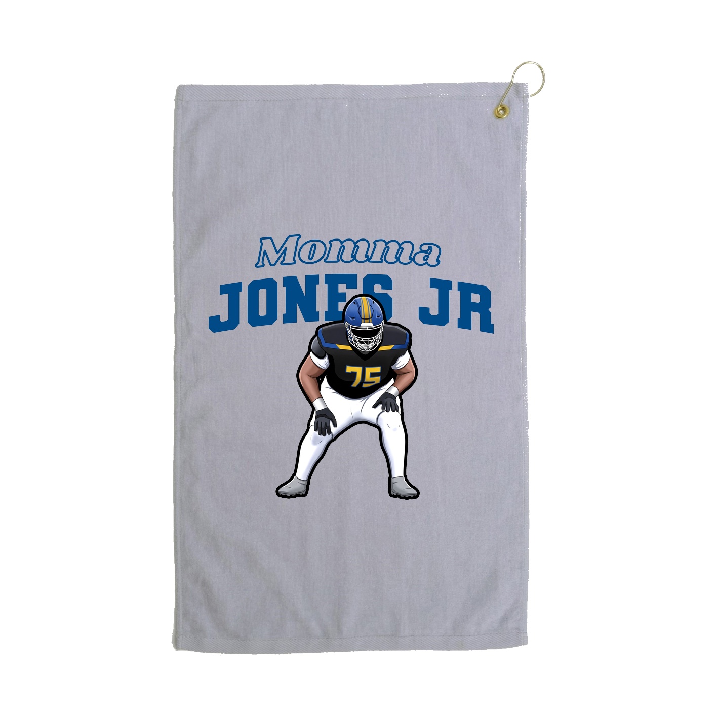 Golf Towel — Mothers Day Block in Grey