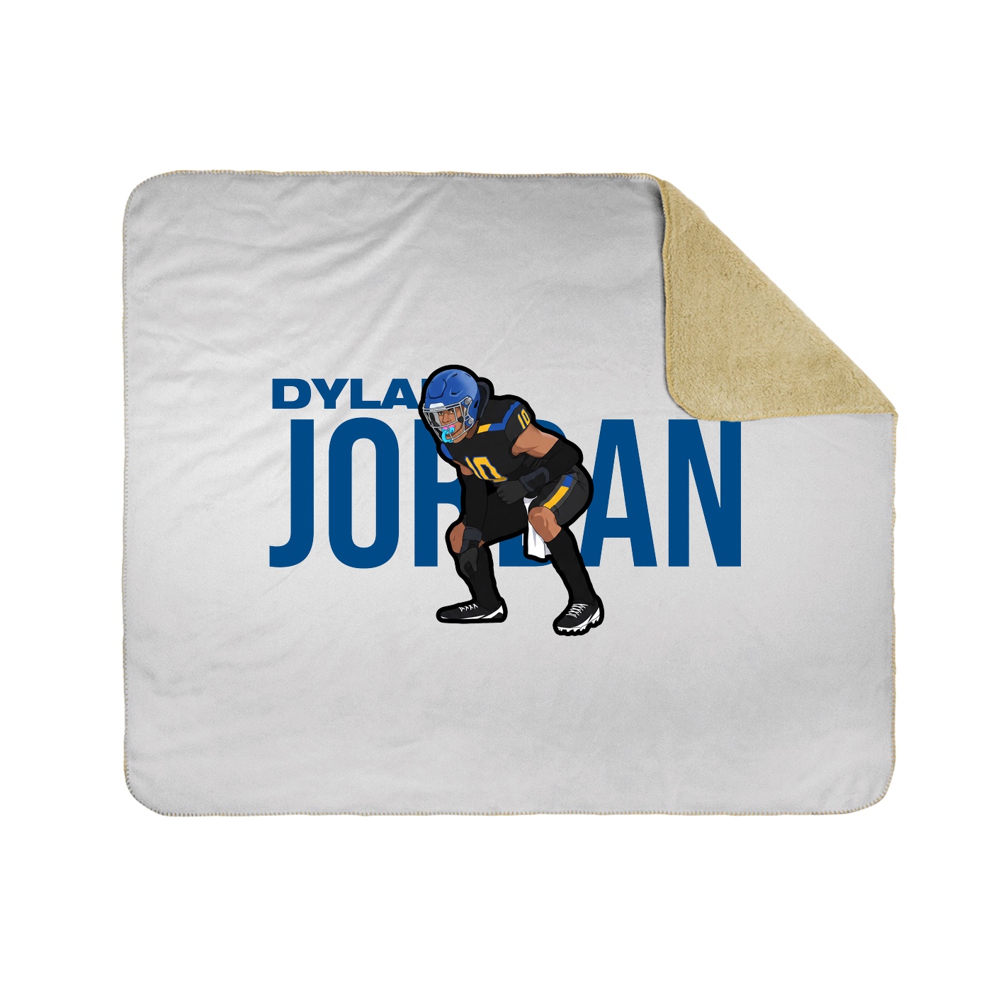 Throw Blanket — Player Name in White