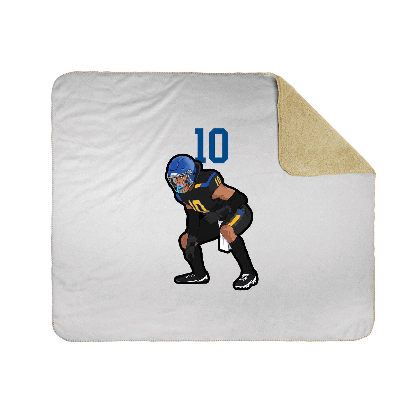 Throw Blanket — Number Top in White