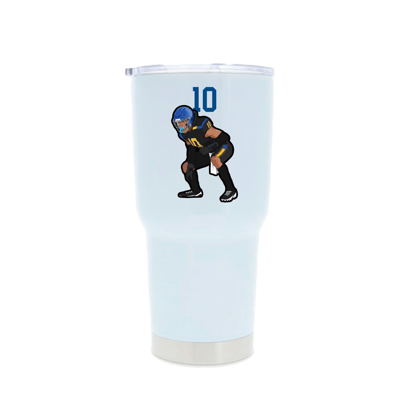 30oz Stainless Steel Tumbler — Number Top in White