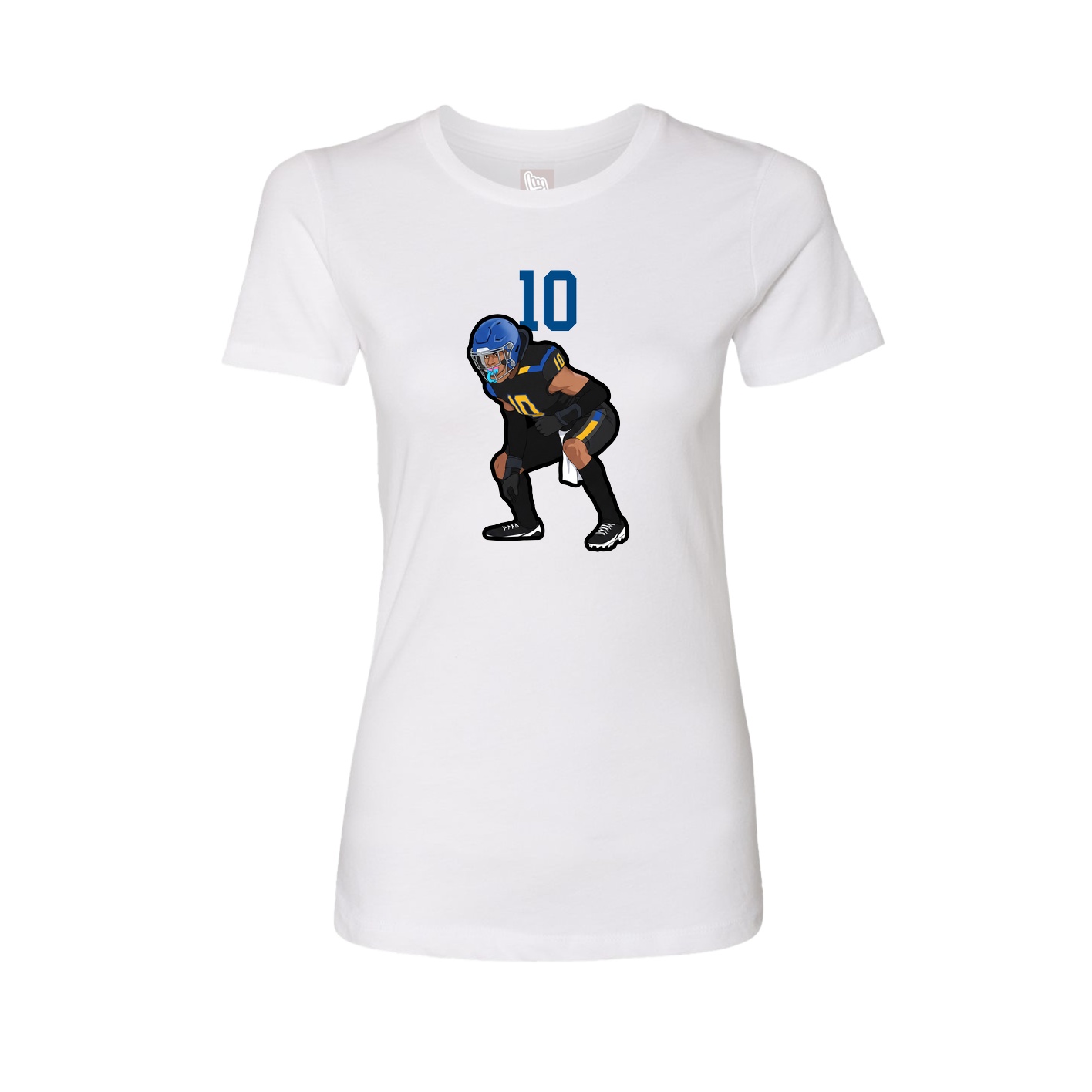 Womens Tee — Number Top in White
