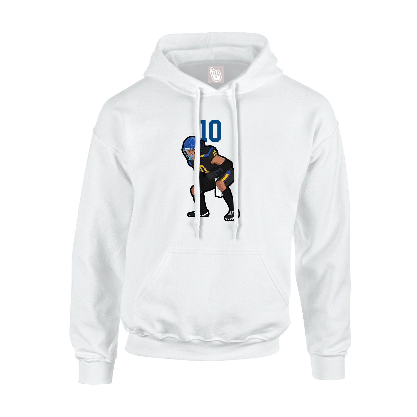 Hoodie — Number Top in White