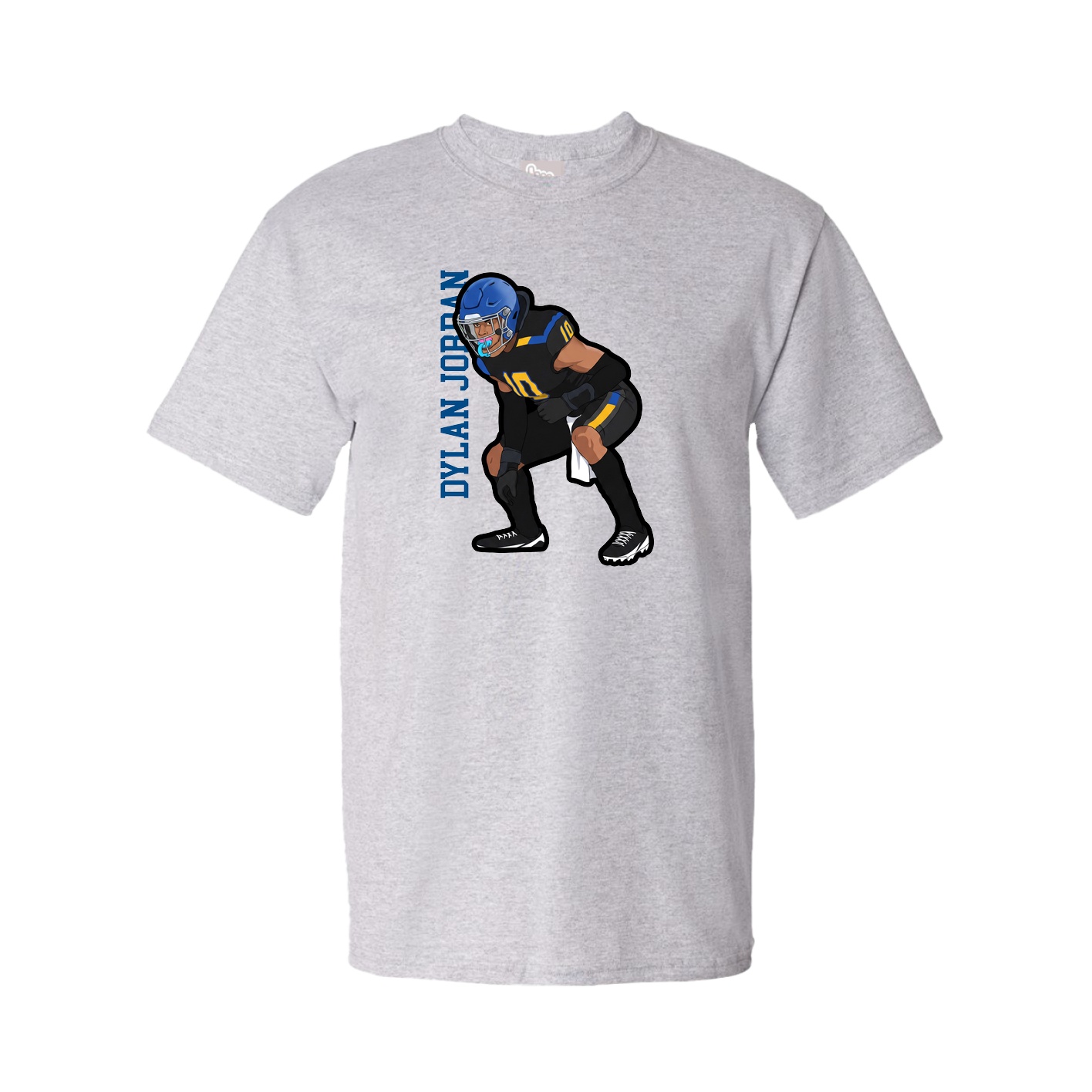 Tee — Name Vertical in Grey