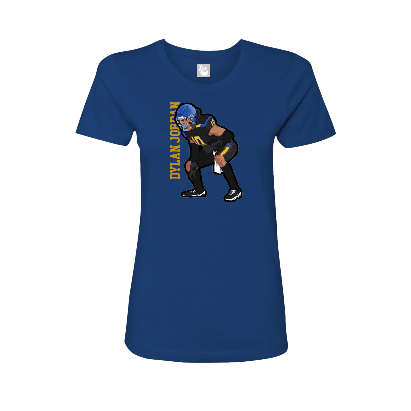 Womens Tee — Name Vertical in Royal