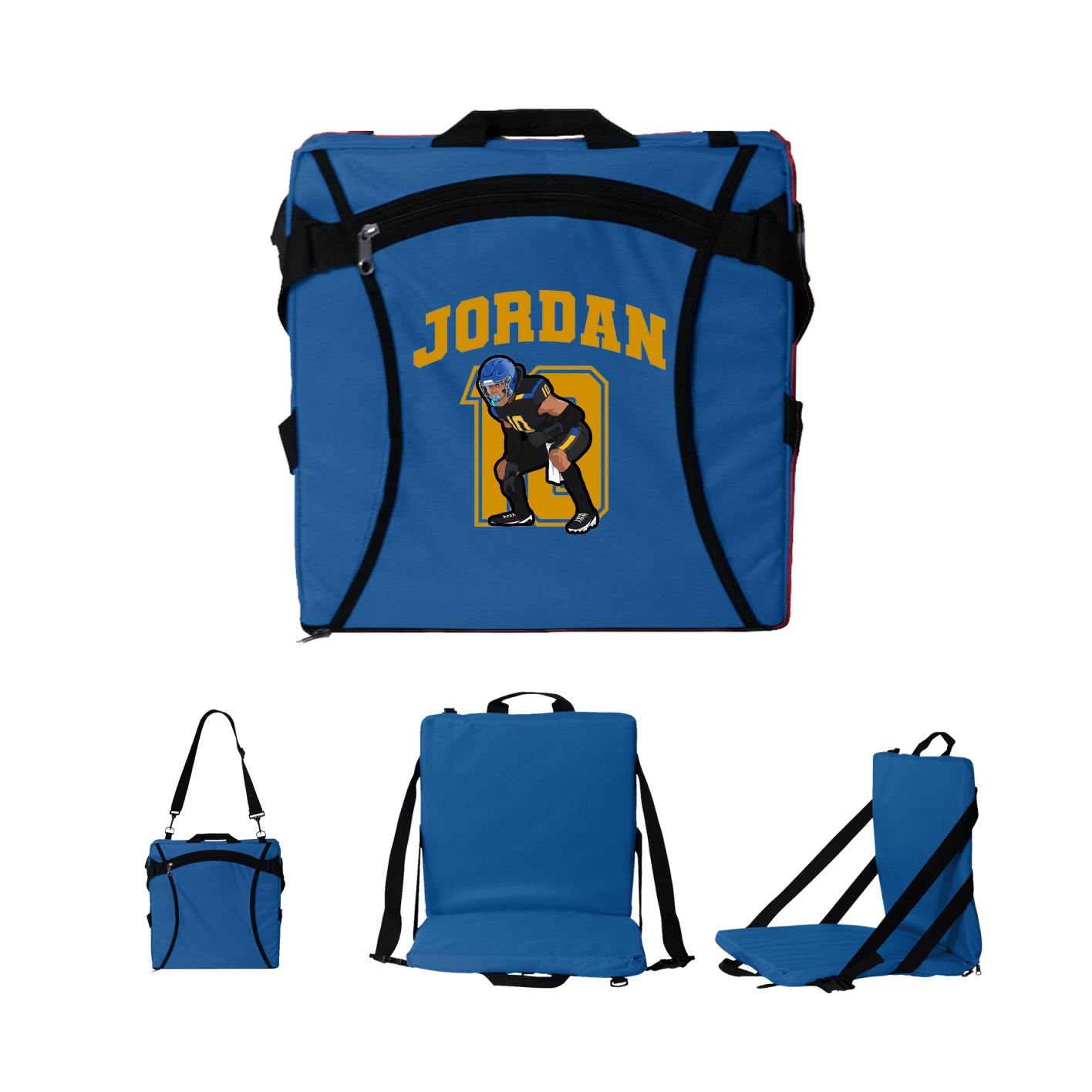 Folding Stadium Seat — Number in Royal