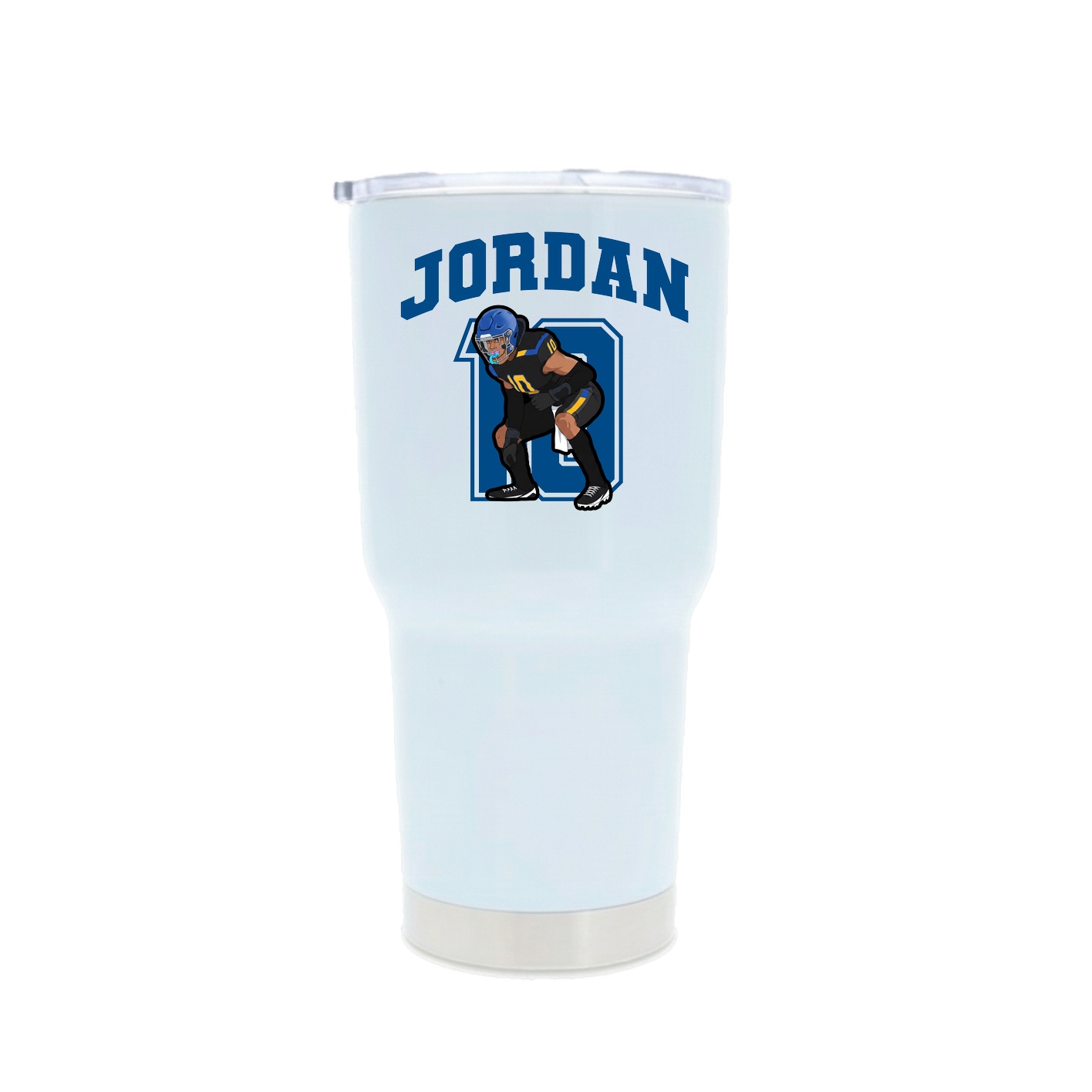 30oz Stainless Steel Tumbler — Number in White