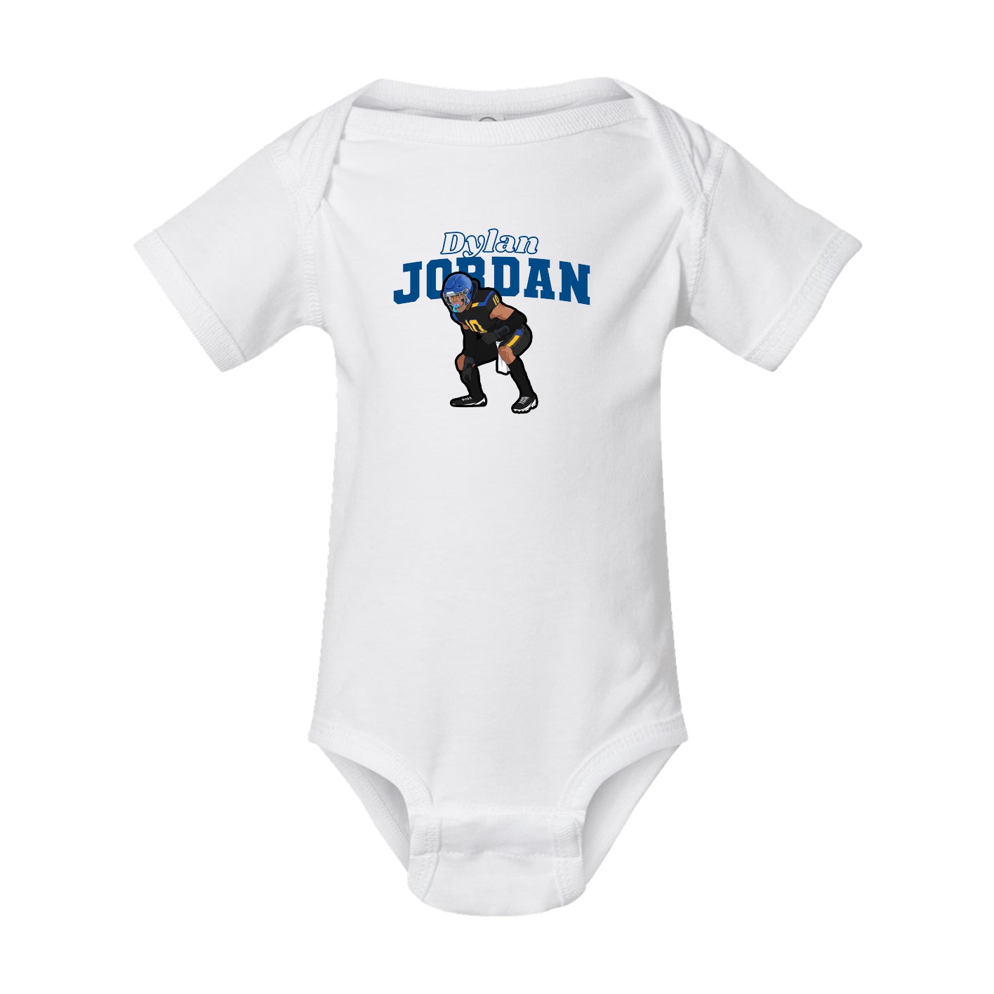 Baby Onesie — Name Arch in White