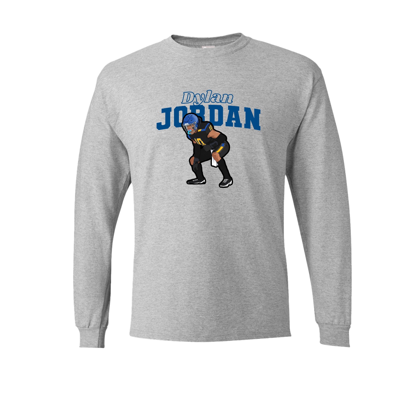 Long Sleeve Tee — Name Arch in Grey
