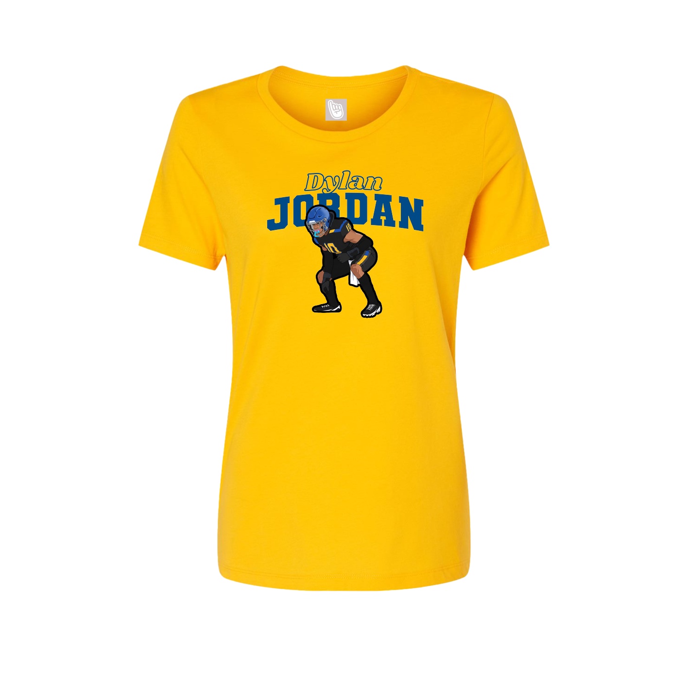 Womens Tee — Name Arch in Gold