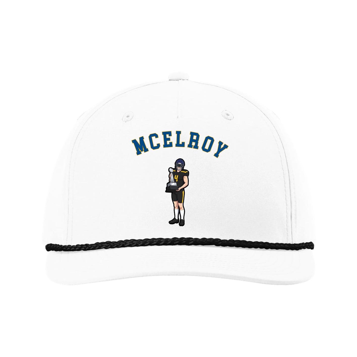 Five-Panel Classic Rope Cap — Shirsey Arch in White