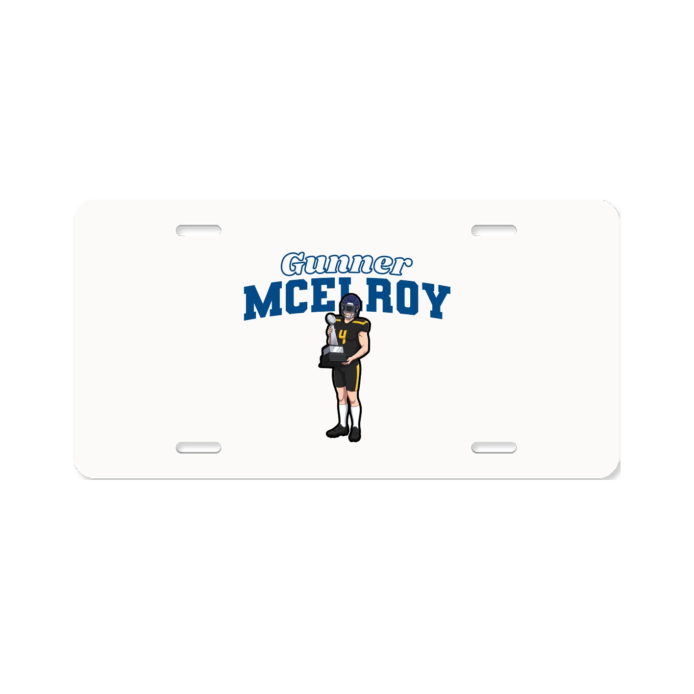License Plate — Name Arch in Classic