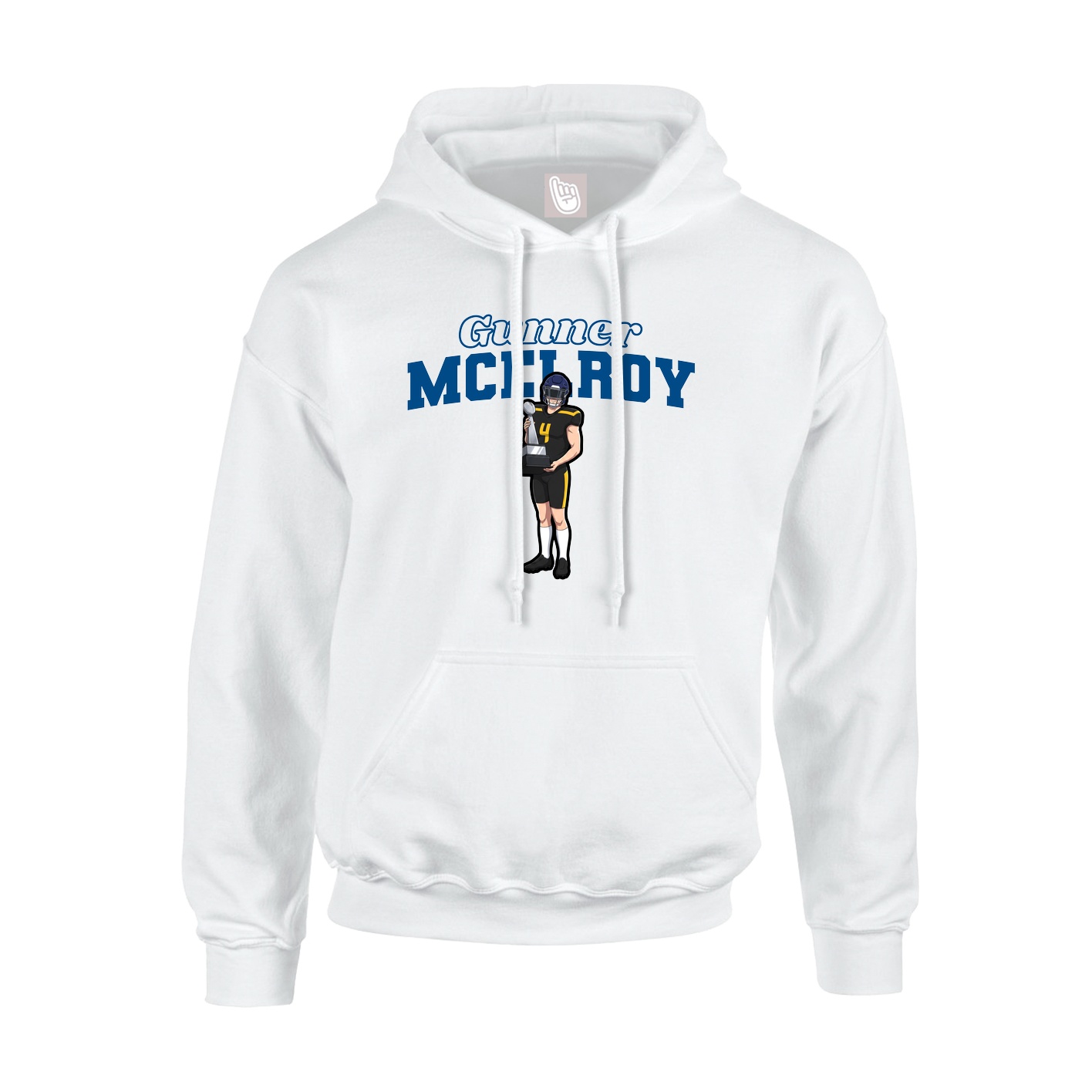 Hoodie — Name Arch in White