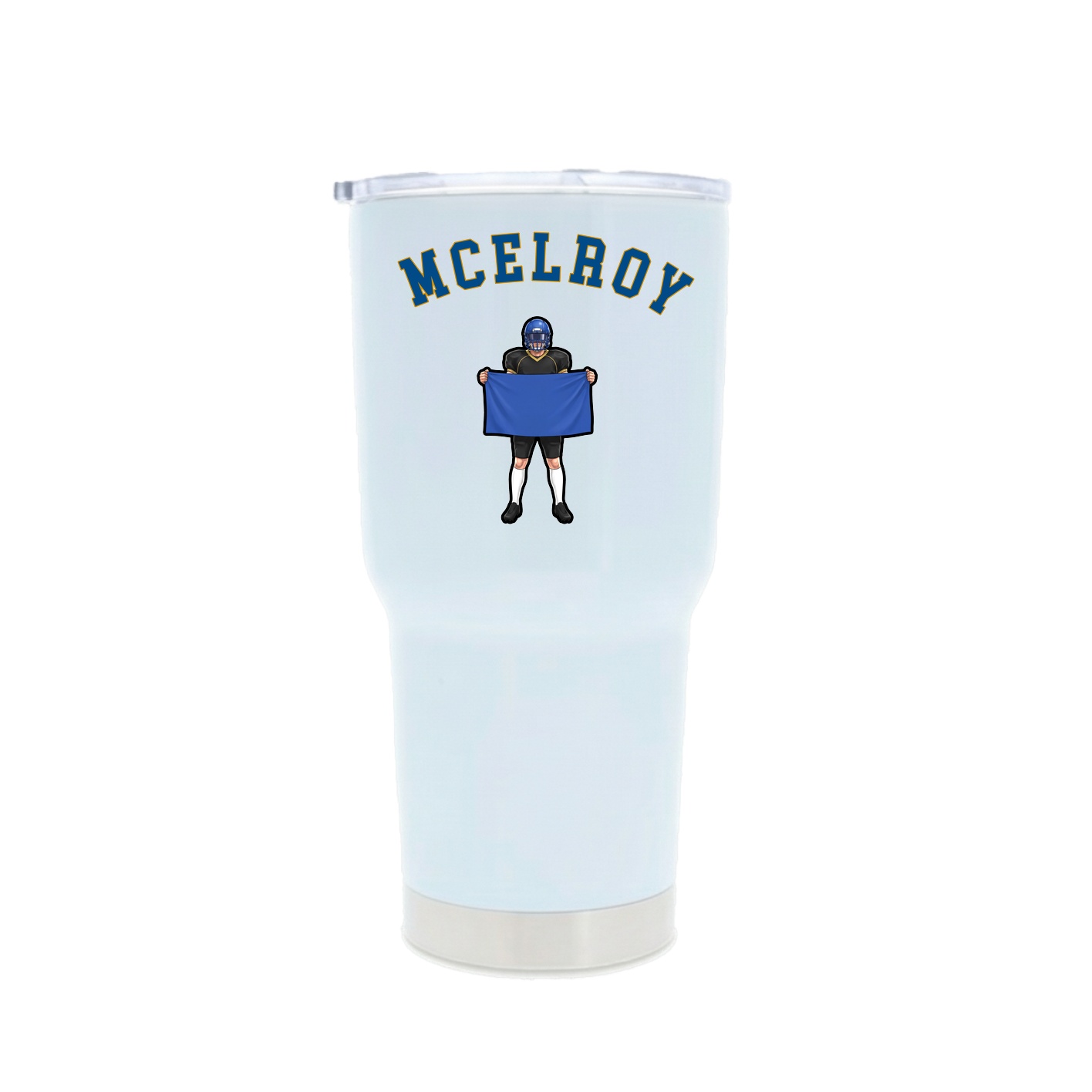 30oz Stainless Steel Tumbler — Shirsey Arch in White