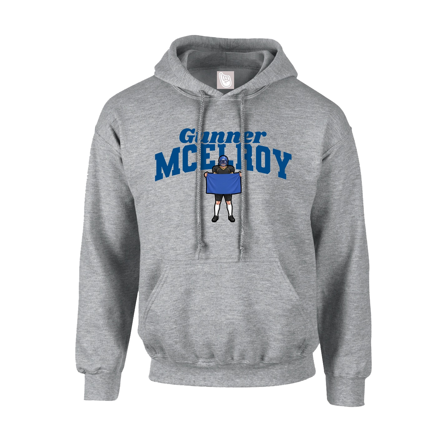 Youth Hoodie — Signature Arch in Grey