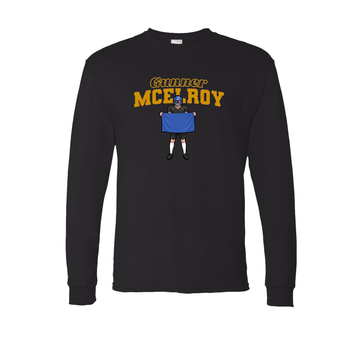 Long Sleeve Tee — Name Arch in Black