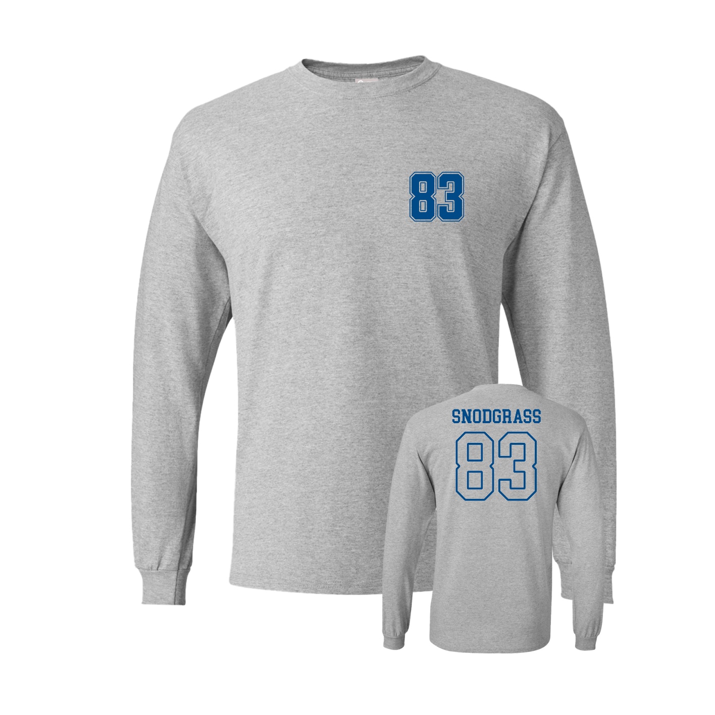 Long Sleeve Tee — Chest Back in Grey