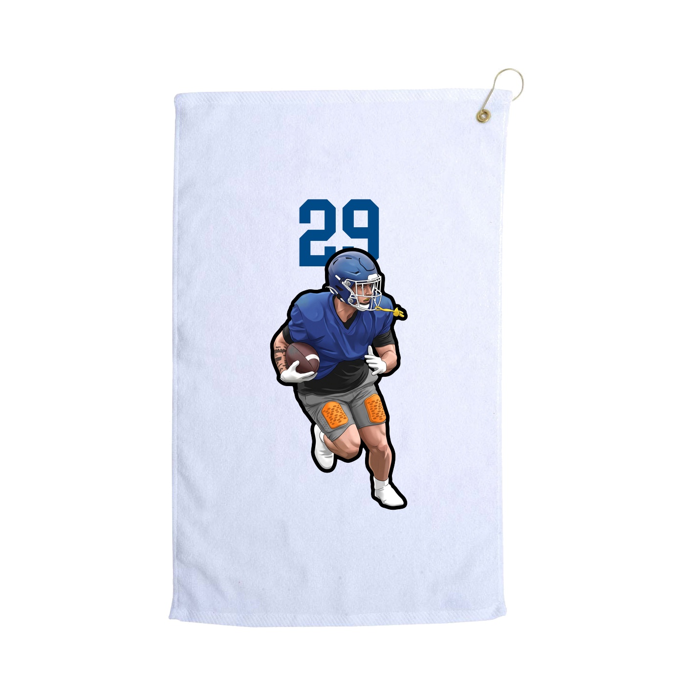 Golf Towel — Number Top in White
