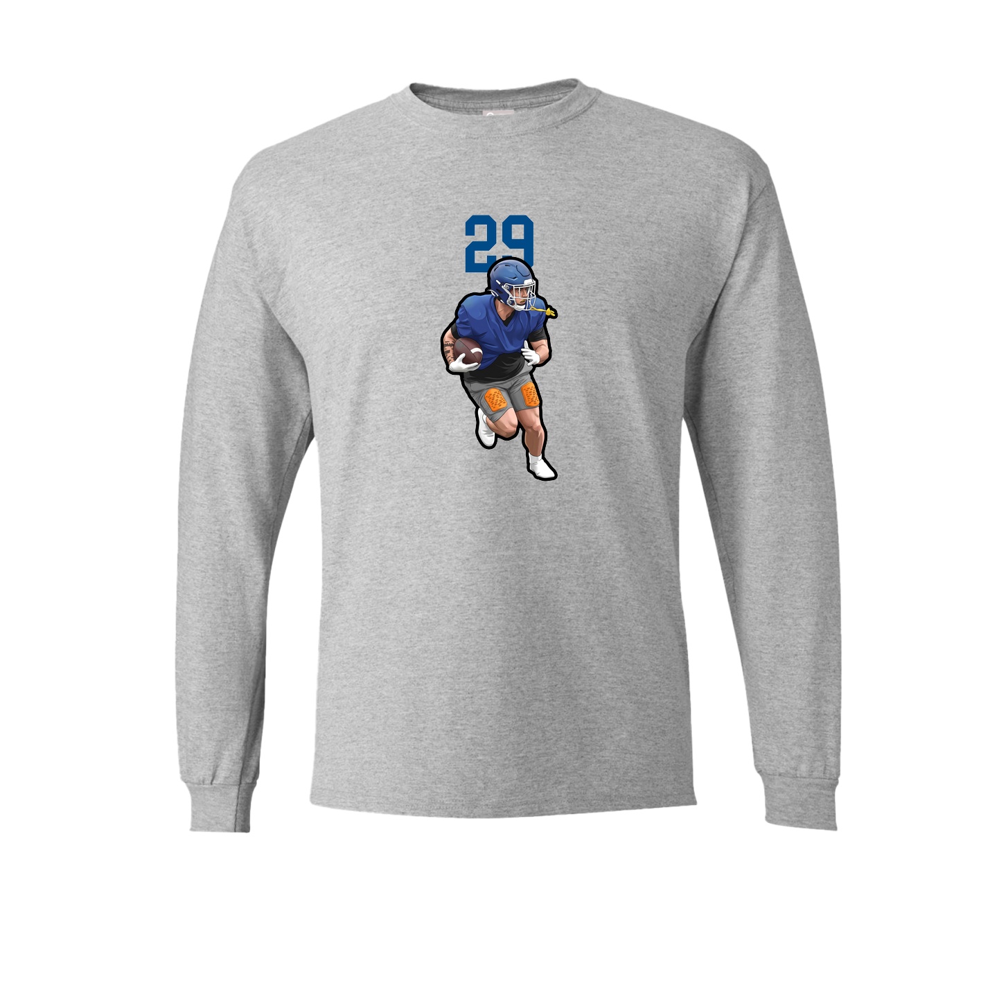Long Sleeve Tee — Number Top in Grey