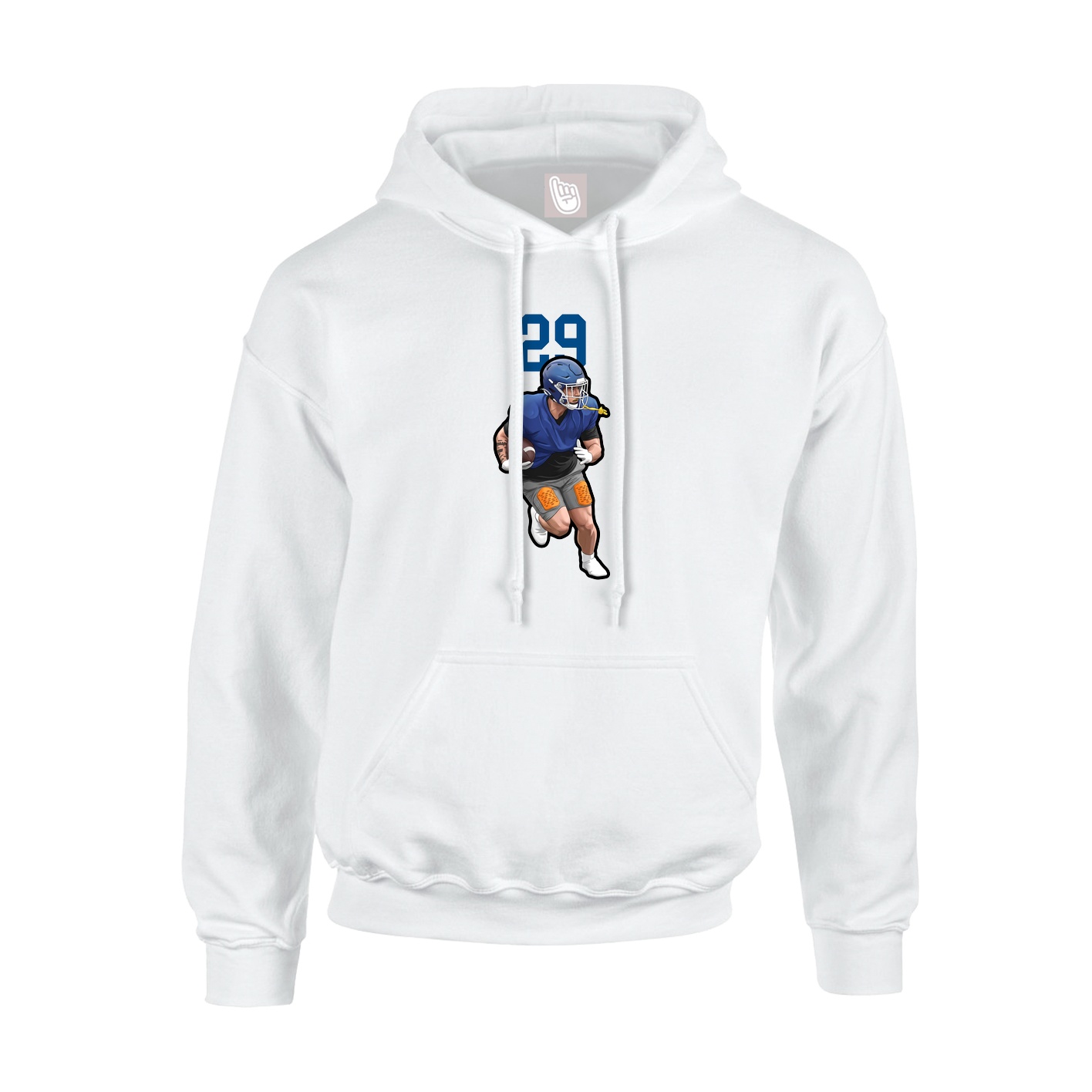 Hoodie — Number Top in White