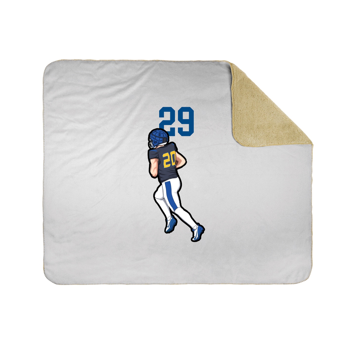 Throw Blanket — Number Top in White